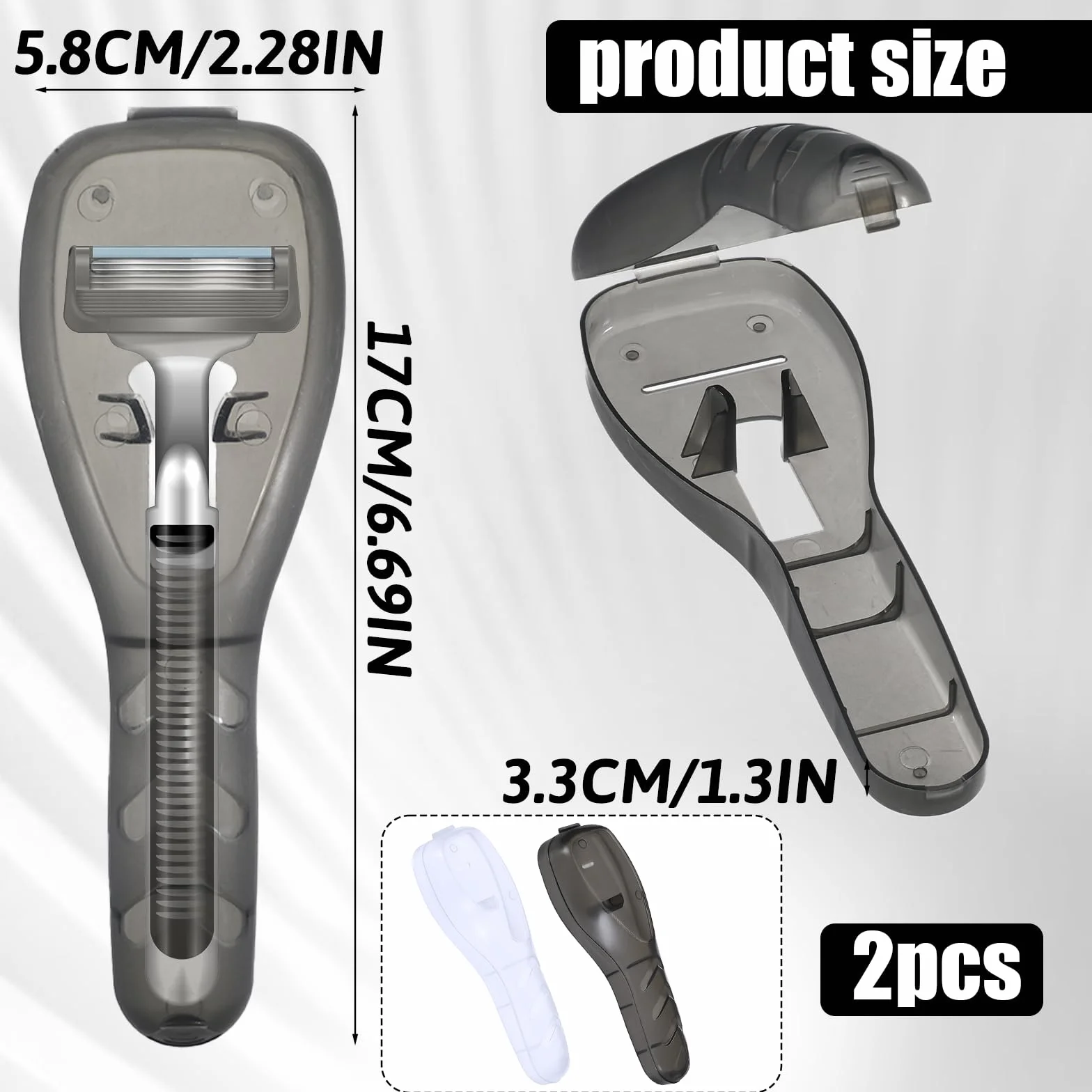 2 sztuki etui podróżne na golarkę, wodoszczelne, pudełko do przechowywania, przezroczyste, do golenia na mokro, etui ochronne