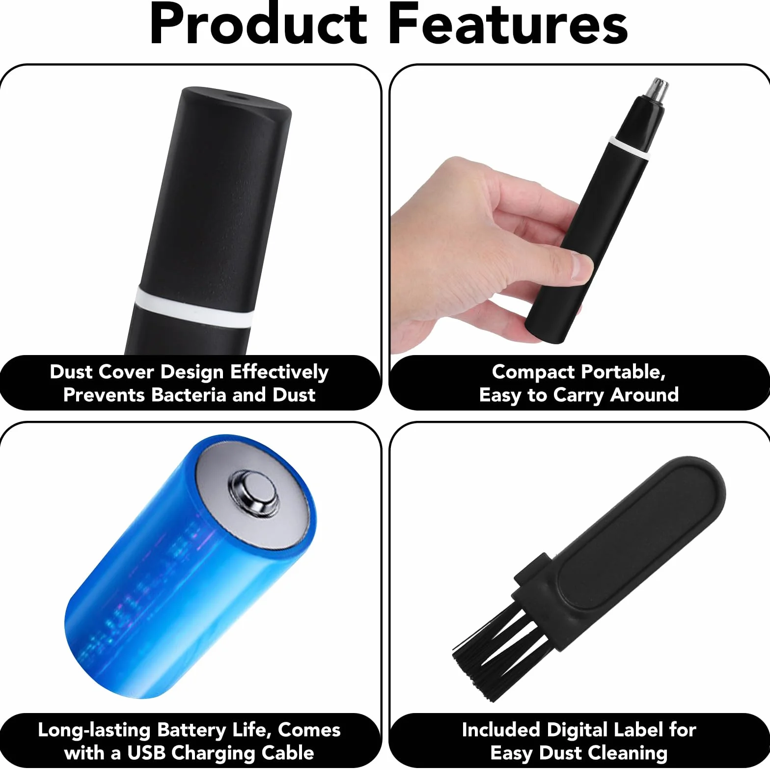 Trymer do włosów w nosie dla mężczyzn, dla kobiet i mężczyzn, do usuwania włosów w nosie, do ponownego ładowania przez USB, cicha trymer do nosa dla mężczyzn, do usuwania włosów w nosie, w podróży