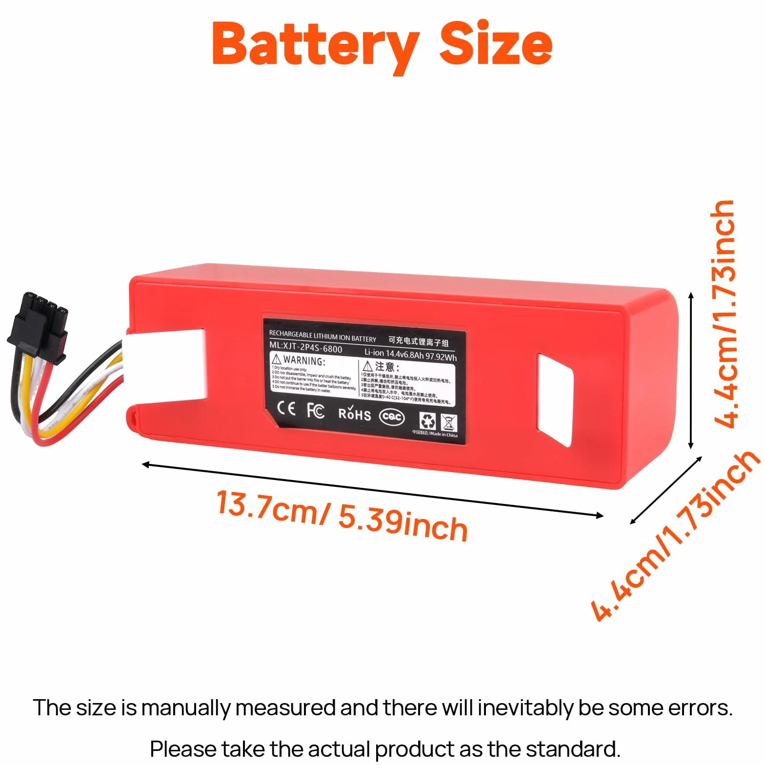 Bateria 6800 mAh do Roborock S5 S50 S51 S55 S6 S7 Max MaxV MaxV Ultra Pure Xiaowa E20 E25 E35 Q5 Q7 Pro Max+ Mijia 1. i 2. generacji