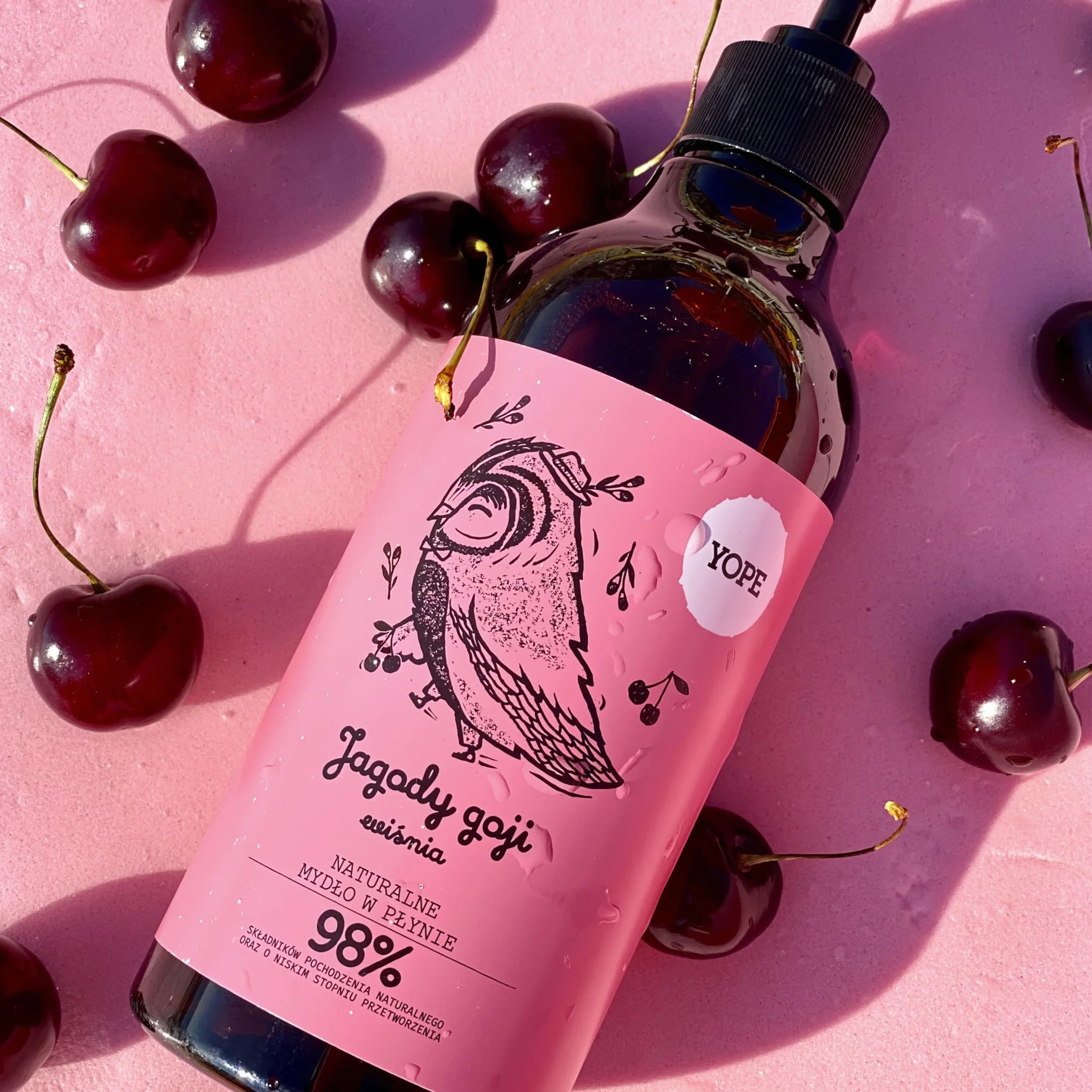 Yope Mydło w płynie z jagodami goji i wiśniami, 500 ml