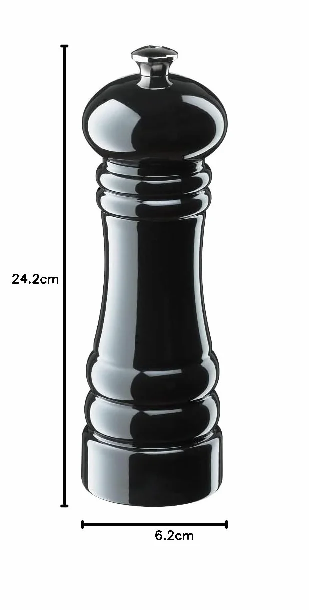Zassenhaus Zestaw młynków BERLIN drewno bukowe czarny biały ceramiczny mechanizm Ø 5,9 cm wys. 18 cm