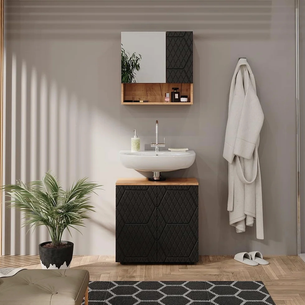 Vicco Zestaw mebli łazienkowych Irma Antracyt 80 cm