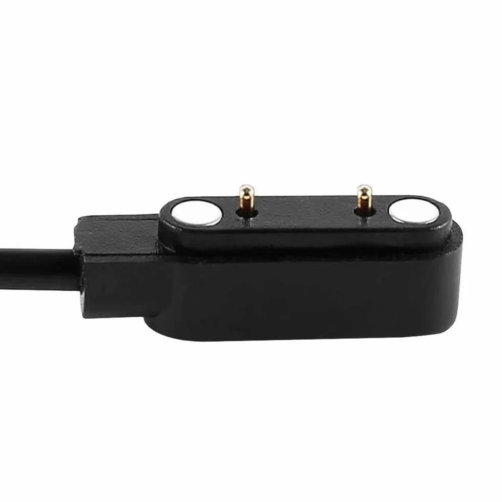 OcioDual Magnetyczna ładowarka USB kabel 2-biegunowy Pitch 7,62 mm do smartwatcha - czarny akcesoria