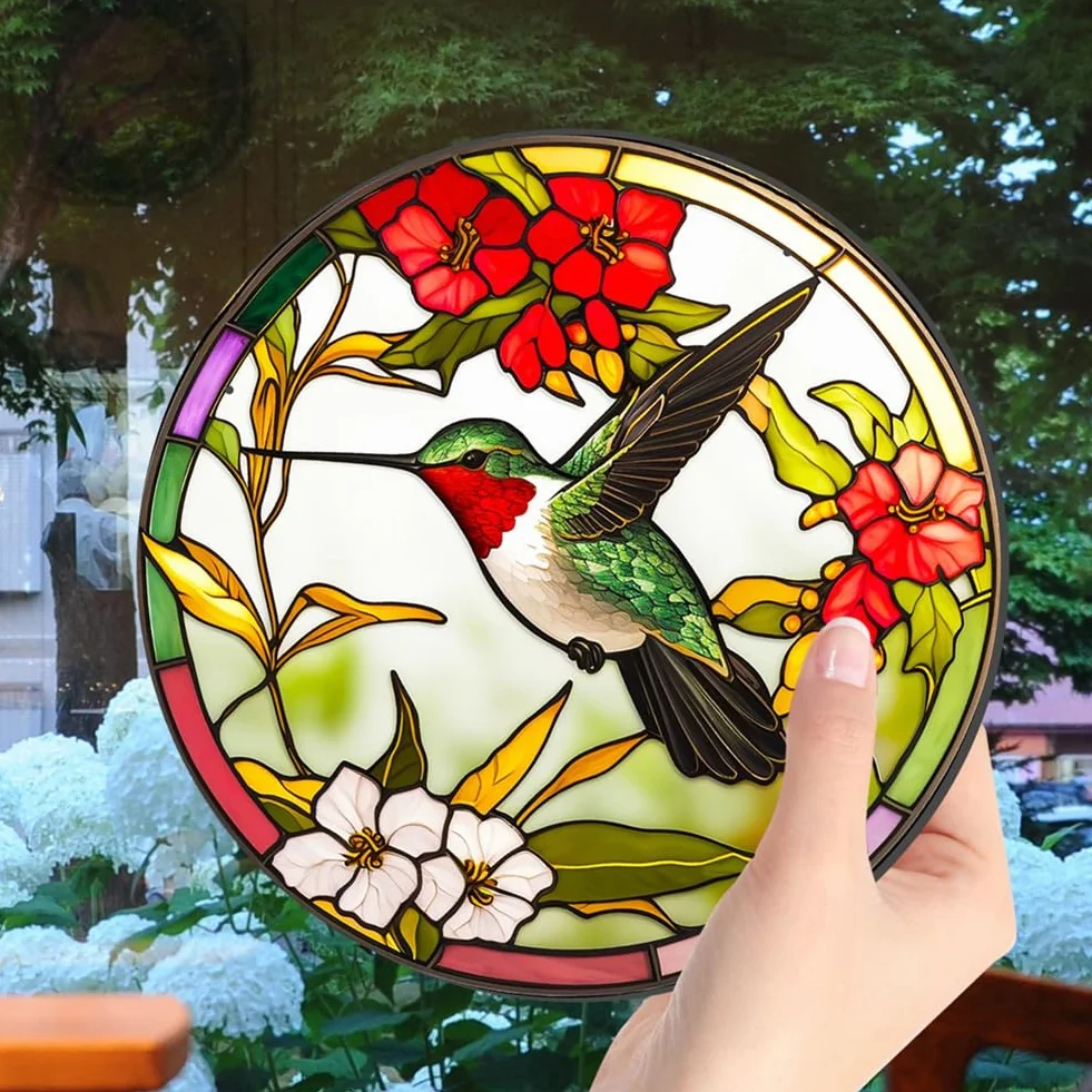 Witraż Suncatcher Ptak Akryl z Haczykiem Prezent Urodzinowy