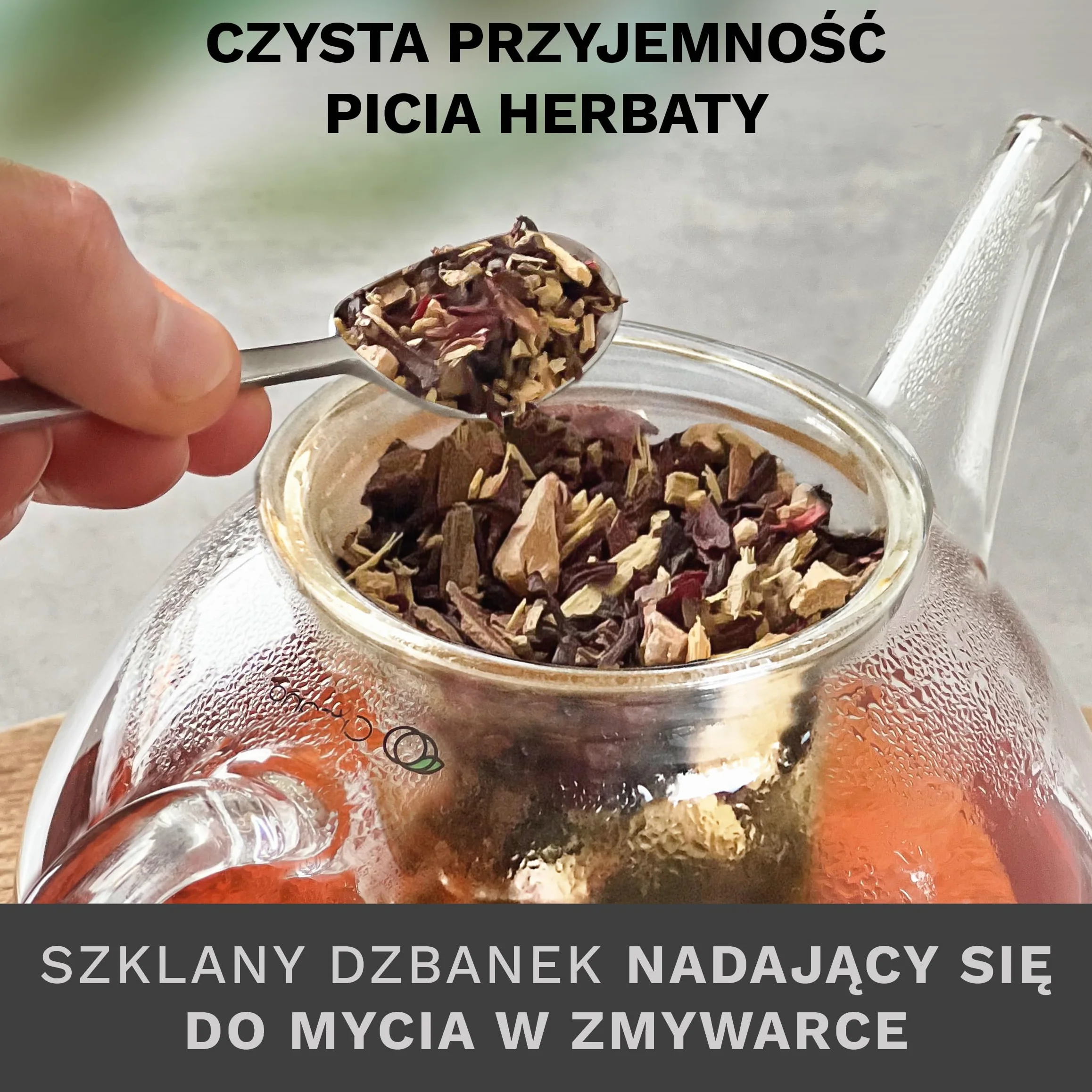 Creano Szklany czajniczek 0,8 l, szkło borokrzemowe, 3-4 kubki, pudełko prezentowe