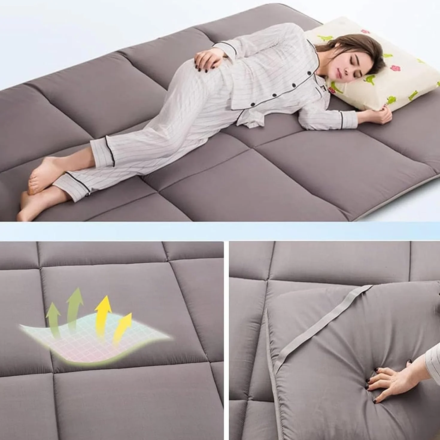 MIAOXIAO Japoński materac podłogowy Futon Tatami Karimata składany 150x200cm