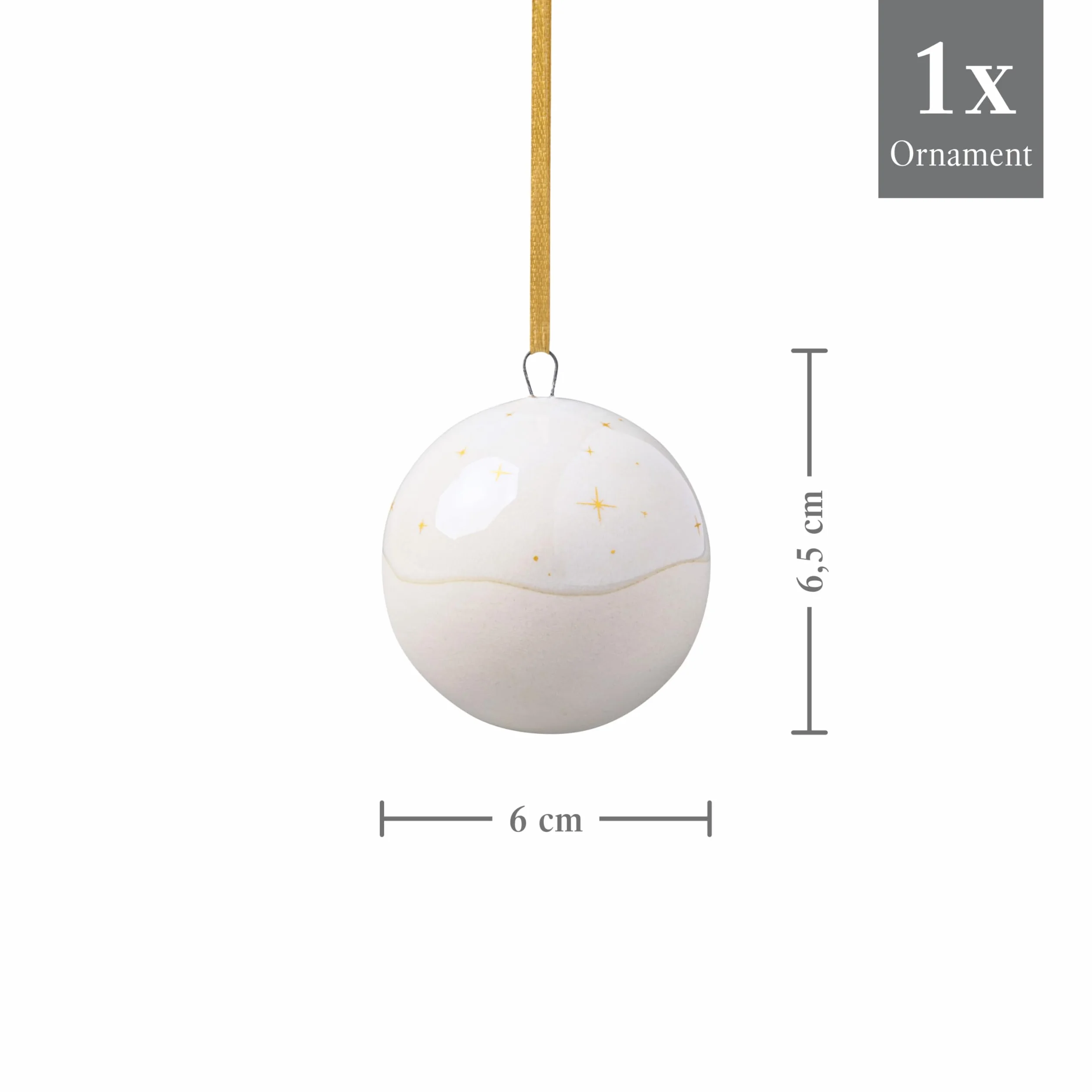 Villeroy & Boch ozdobna bombka Winter Glow dekoracja świąteczna z porcelany Premium