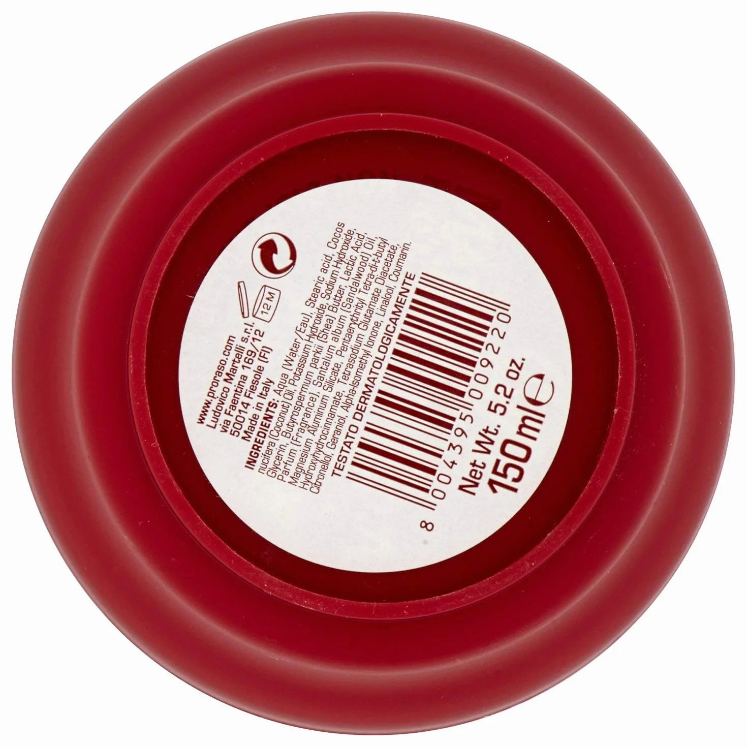 Proraso 400922 Mydło Uniwersalne, 150 ml, Czerwony