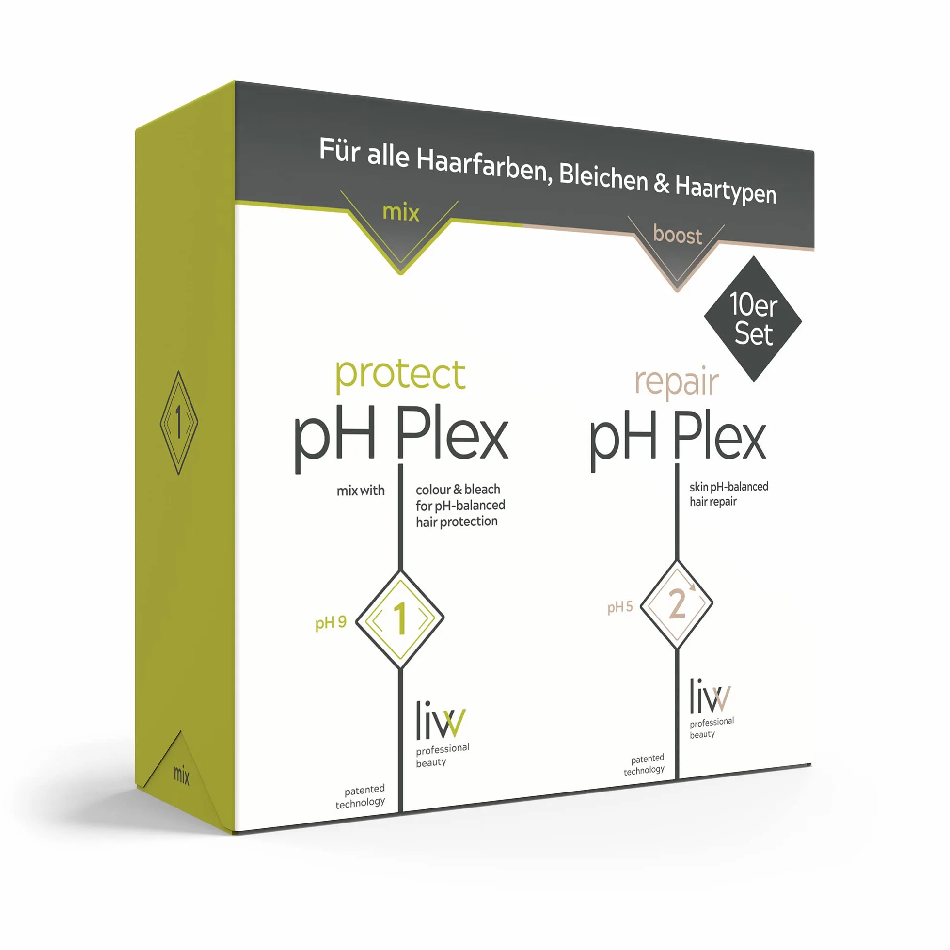 pH Plex 1 & 2 – ochrona i naprawa Traveling Styling Kit | chroni włosy podczas farbowania/wybielania | naprawia uszkodzone włosy | nadaje się do wszystkich rodzajów włosów