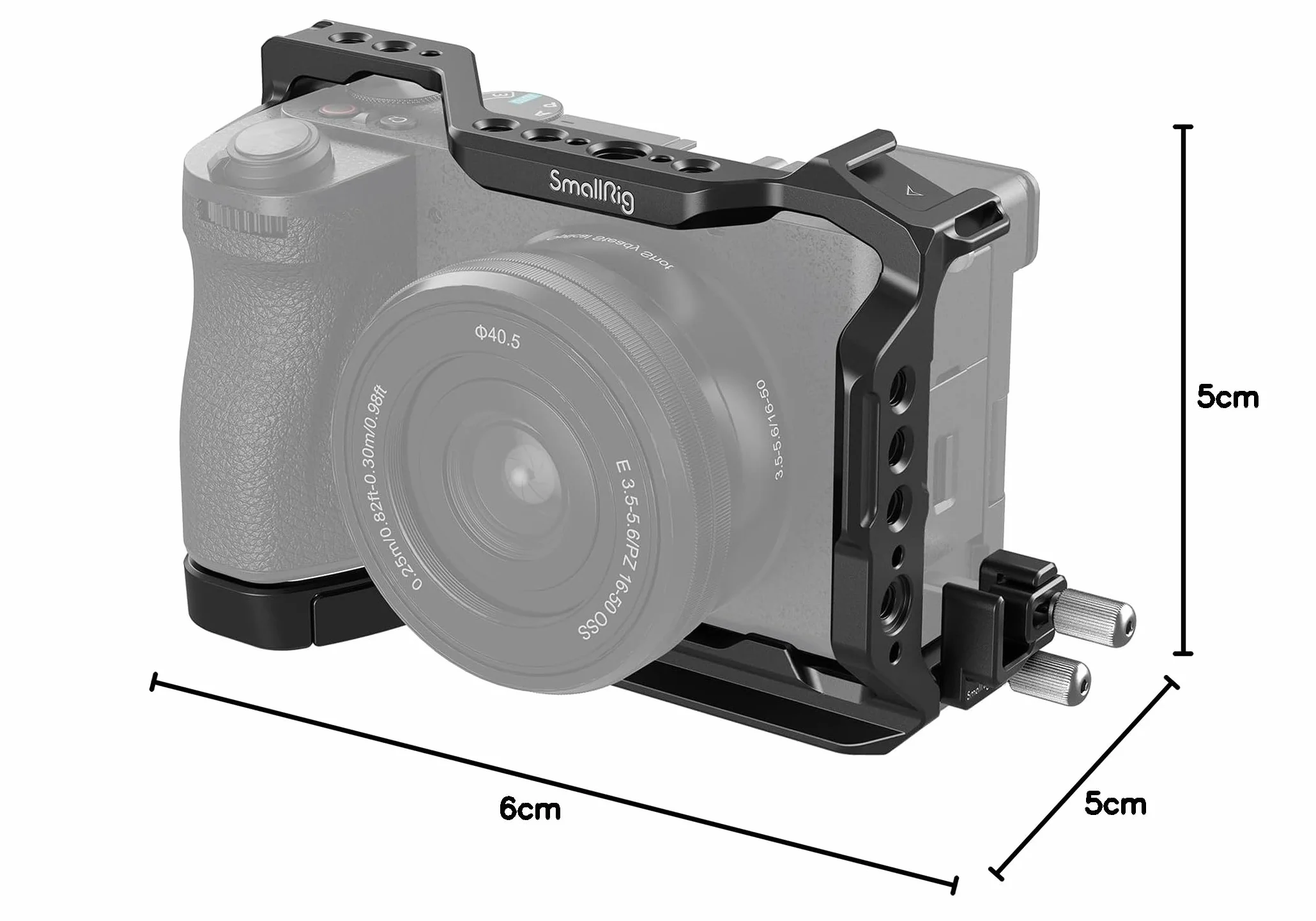 SMALLRIG Cage Zestaw klatki dla Sony A6700 z zaciskiem kablowym do HDMI, wbudowaną płytką szybkiego uwalniania typu dla Arca, filmem do robienia filmów klatka do kamery wideo z mocowaniem butów - 4336