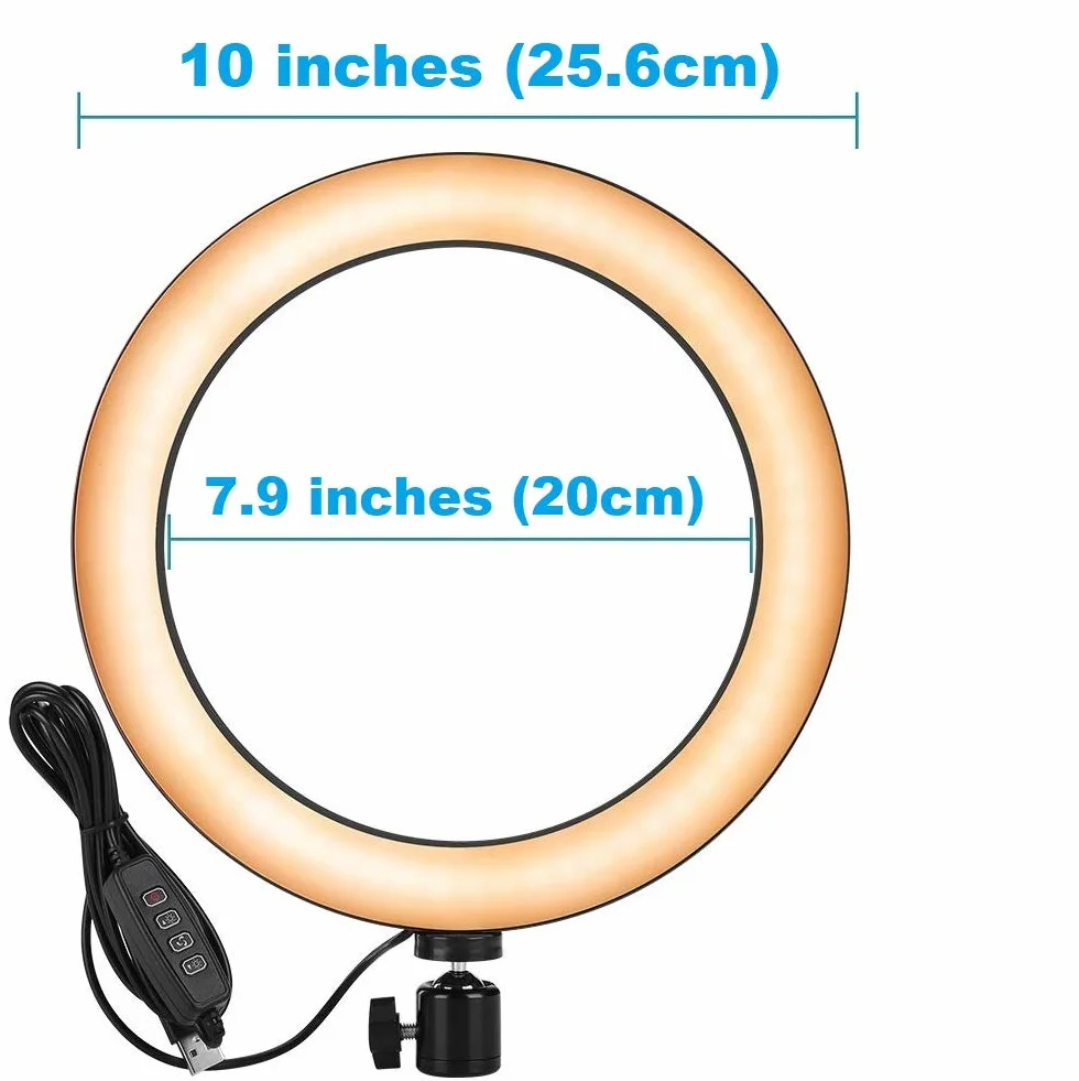 Facecam Webcam Ring Light Stand, składane ramię 61 cm i lampa do selfie 26 cm z haczykiem na słuchawki kompatybilny z kamerami internetowymi Elgato Facecam, Facecam pro