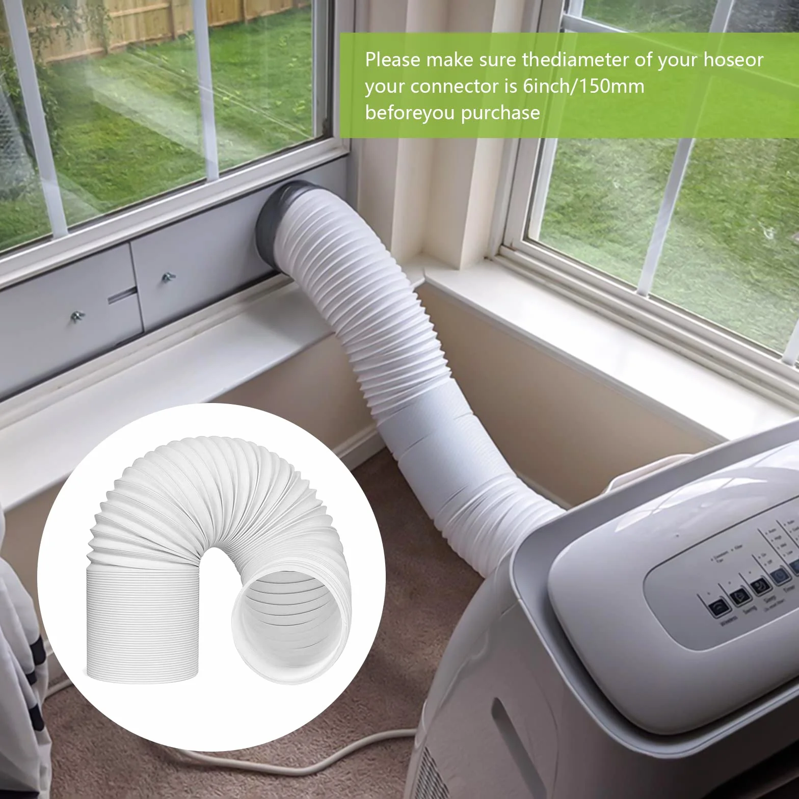 Klimatyzator przenośny 2M wąż wydechowy 130mm rura wylotowa