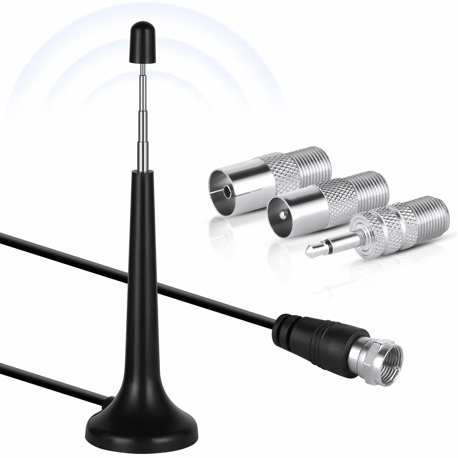 DAB Antena radiowa do systemu HiFi wewnątrz, 3M FM, wewnętrzna antena radiowa, cyfrowa, teleskopowa, antena telewizyjna do tunera, wzmacniacza stereo, odbiornika, AV, audio, Vedio, kina domowego