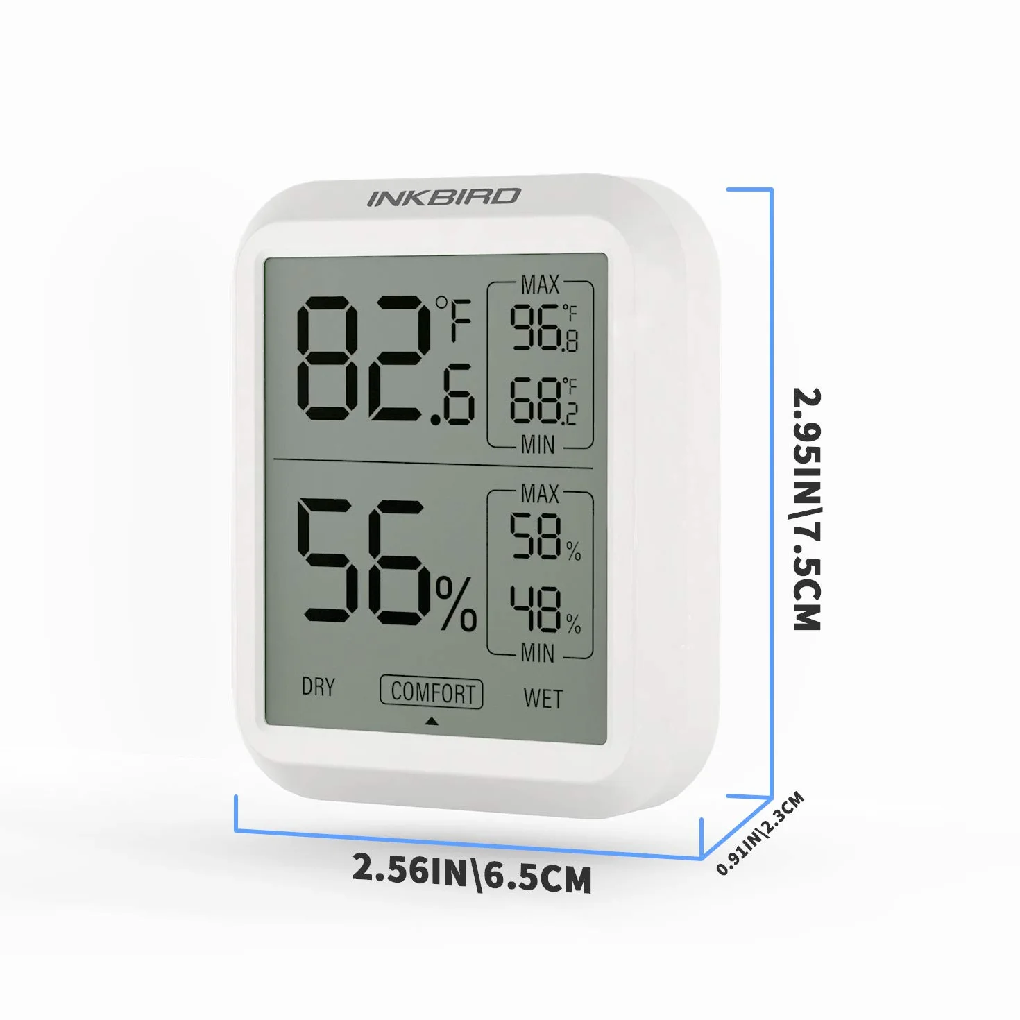 Inkbird ITH-20 Cyfrowy termometr higrometrowy LCD wewnętrzny zewnętrzny