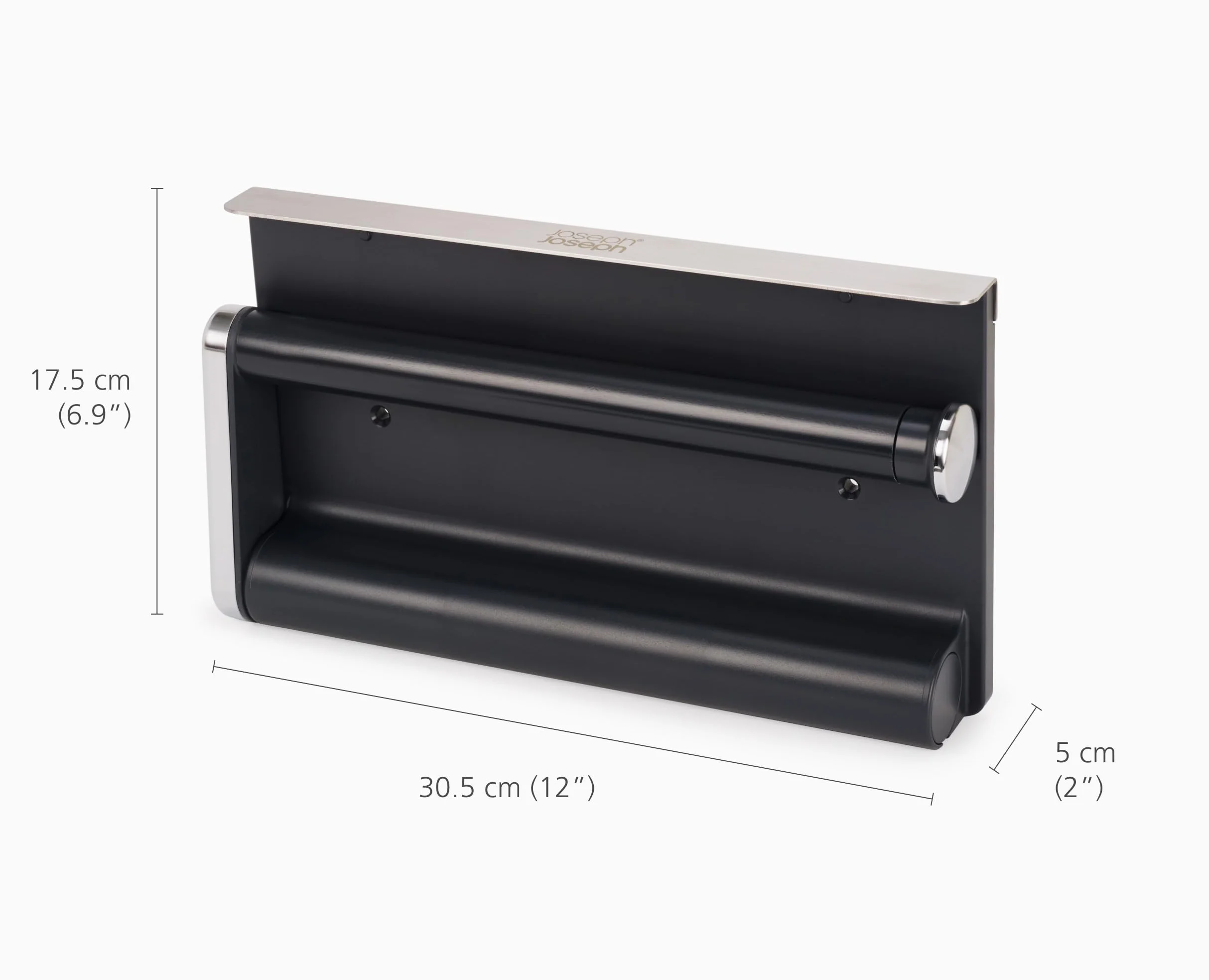 Joseph Joseph RollGrip uchwyt podszafkowy na ręcznik kuchenny z ramieniem sprężynowym, pasuje do rolek 140 mm