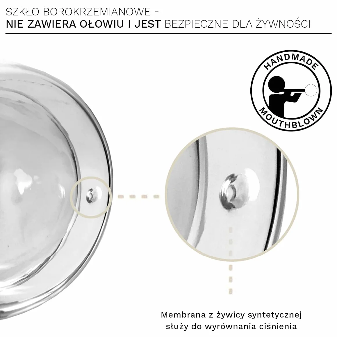 Creano Szklanka do Piwa Podwójne Ścianki 500 ml Termiczna Kufel