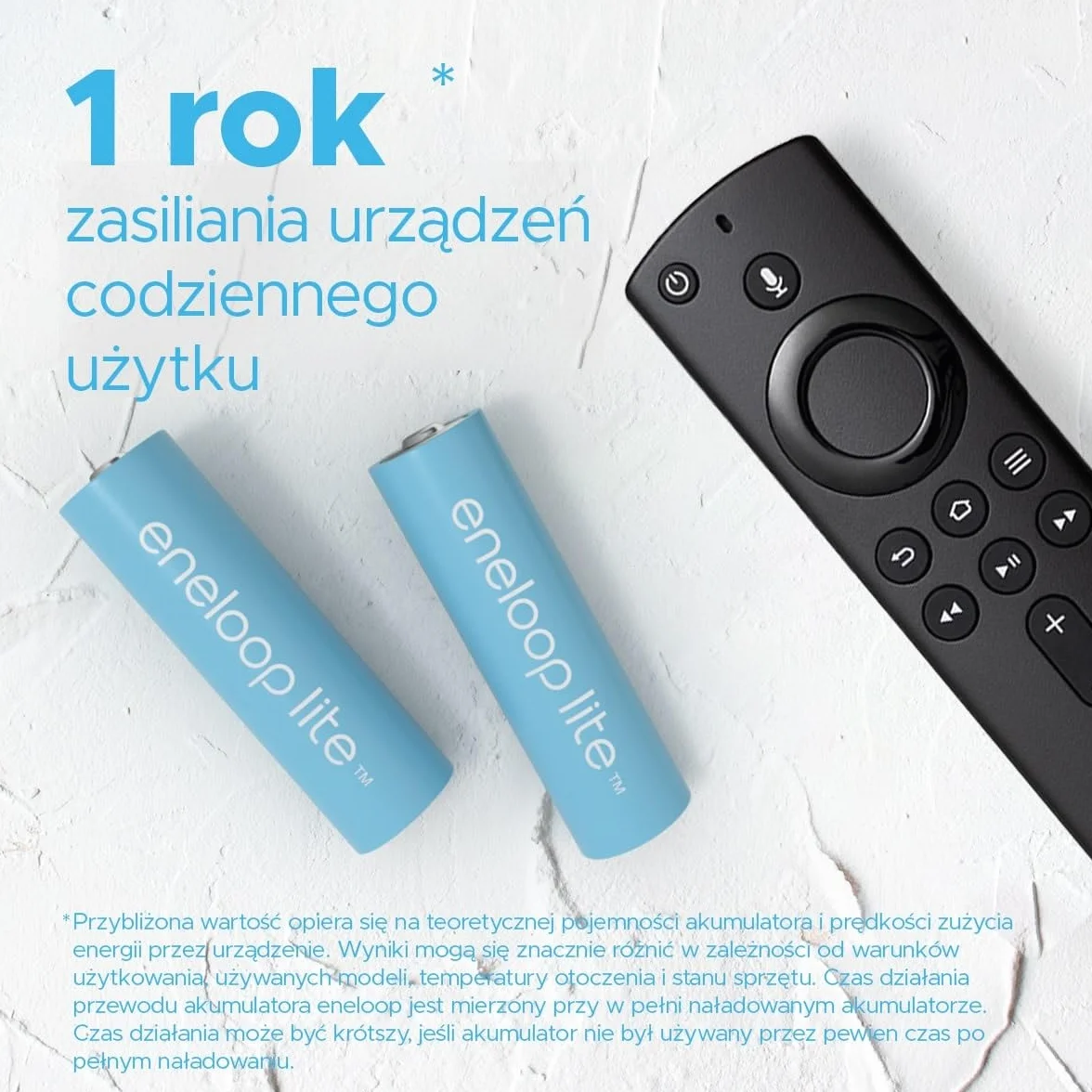 Panasonic eneloop lite | Ready-to-Use Ni-MH akumulatory, AAA/Micro, 2 sztuki w zestawie, min. 550 mAh, 3000 cykli ładowania, niski stopień samorozładowania w opakowaniu w bez tworzyw sztucznych