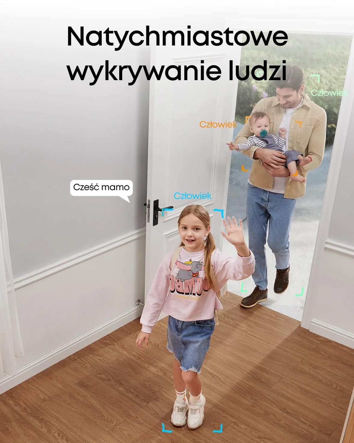 Solo IndoorCam E220 (P24) eufy Security, kamera 2K obrót i pochylenie, kamera bezpieczeństwa domowego, wewnętrzna kamera Wi-Fi na wtyczkę, AI człowieka i zwierzęcia, asystentem głosowym