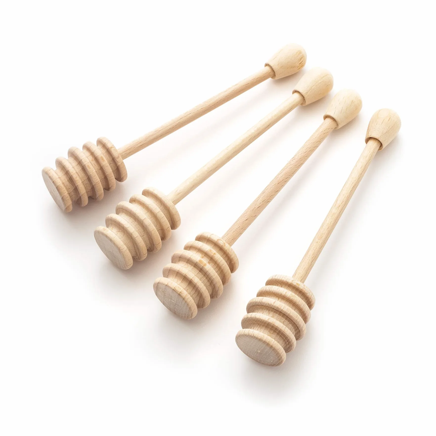 4 sztuki Łyżka do miodu wykonana z naturalnego drewna (15cm)