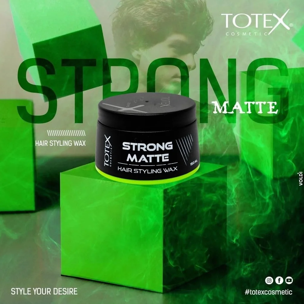 Totex Wosk do stylizacji włosów dla mężczyzn - mocna tekstura trzymająca matowe, naturalne matowe wykończenie - pasta do definiowania włosów matowy wo