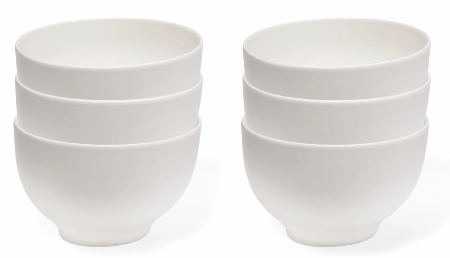 vivo by Villeroy & Boch Group – Basic White, zestaw misek, 6-częściowy, 750 ml, Porcelana Premium, biały