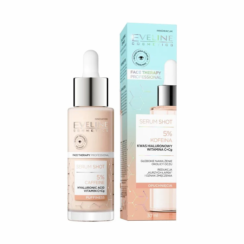 Eveline Cosmetics Serum Shot energetyzujące serum przeciw opuchliznie oczu, 5% kofeiny