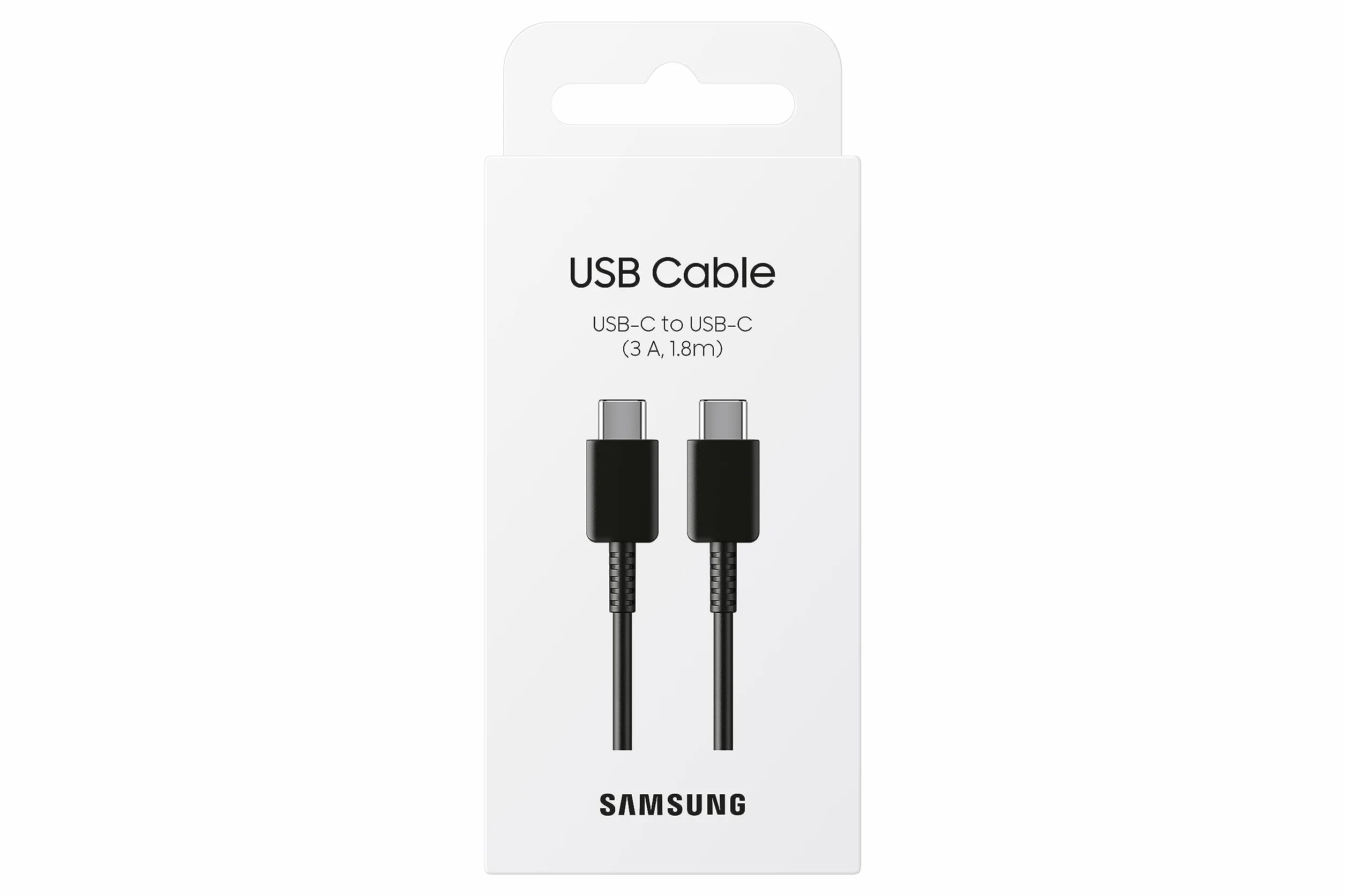 Samsung Galaxy oficjalny kabel do transmisji danych USB-C na C, 1,8 m, czarny