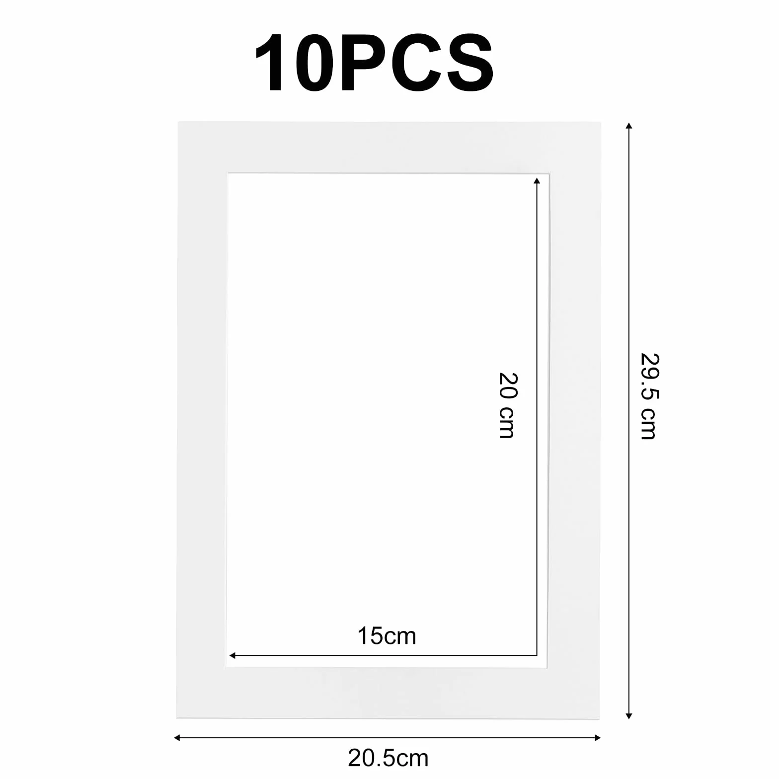 Passe-partout biały karton A4 20,5x29,5 cm 10 sztuk ramki na zdjęcia