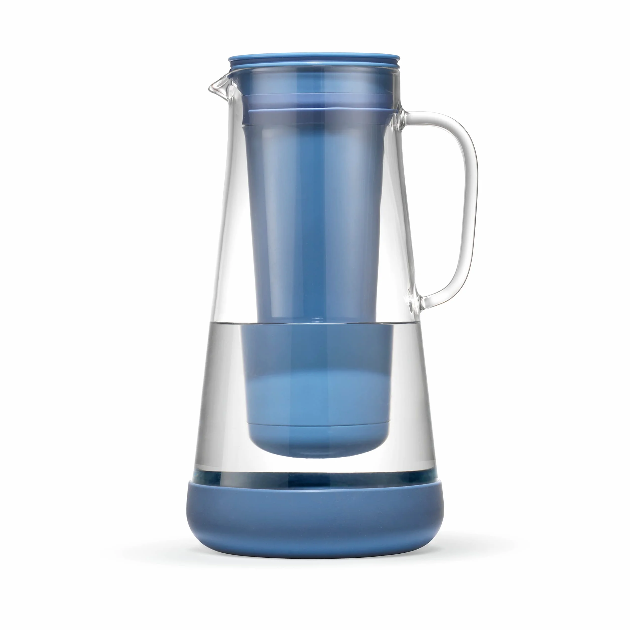 LifeStraw dzbanek z filtrem do wody 7 filiżanek szkło silikonowa podstawa niebieski ochrona bakterie pasożyty mikroplastiki ołów rtęć