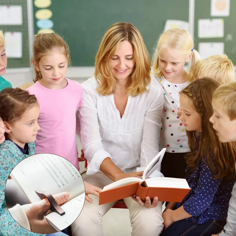 Yeenao Drewniana Zakładka na Kciuk Uchwyt do Stron Książki