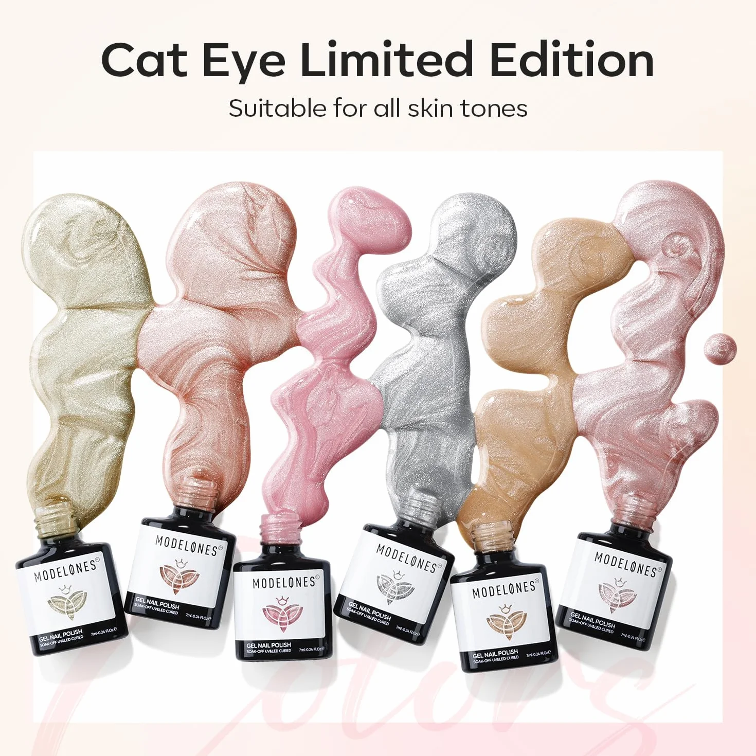 Modelones Cat Eye lakier do paznokci UV magnes 6 kolorów żel zdobienie paznokci Soak Off UV lakier