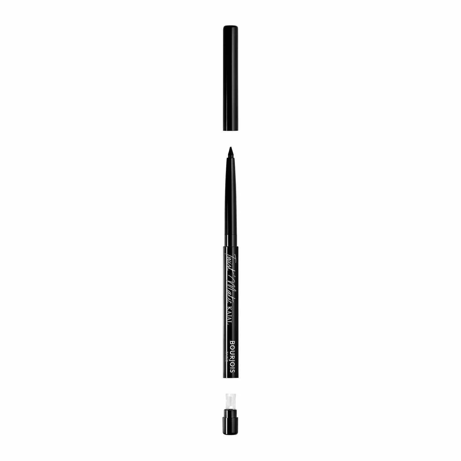 Bourjois Twist’Matic Kajal kredka automatyczna do oczu, wodoodporna kredka do oczu z temperówką, nr 01 - Char’Kohl