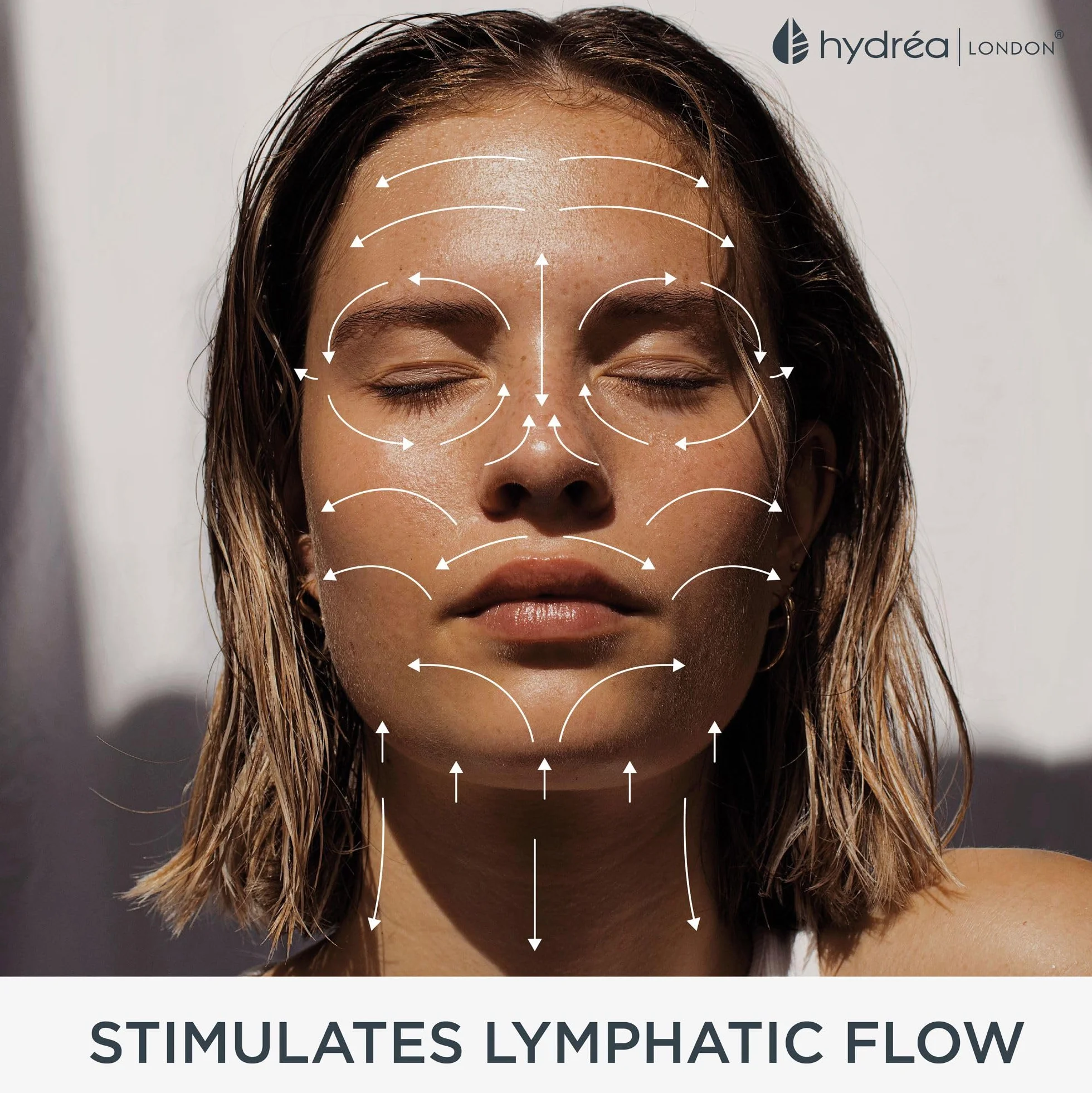 Hydrea London Szczotka do twarzy – peeling do skóry z naturalnego włosia, delikatny peeling i złuszczanie, wspomaga przepływ limfatyczny – drewno bukowe z certyfikatem FSC®.