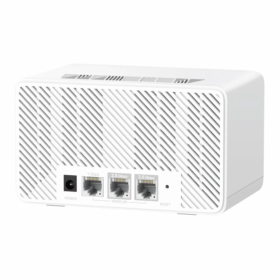 Mercusys TP-Link Halo H37BE Mesh Wi-Fi 7 BE6500Mbps Dual-Band, 2 x 2,5 G porty WAN/LAN, 1 x Gigabit Port WAN/LAN, pokrycie do 650 m2, 4K-QAM, MLO, Multi-RUs, OFDMA, sterowanie aplikacją, WPA3-SAE, 3