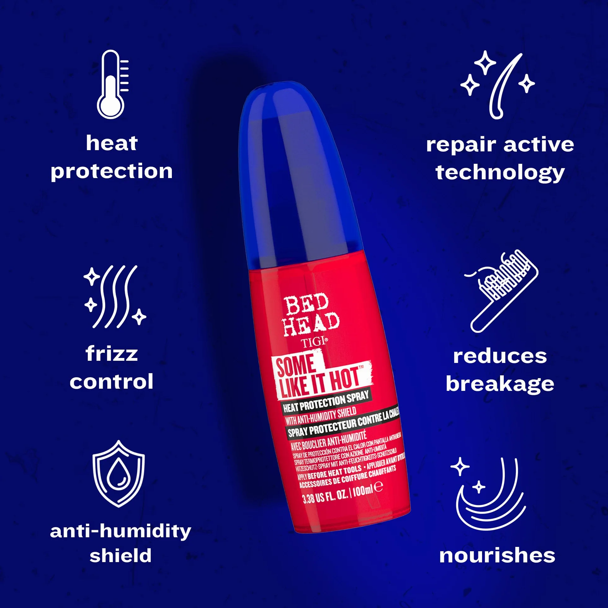 Tigi Bed Head Some Like It Hot Heat, Spray Termoochronny do Stylizowania Włosów na Gorąco, 100 ml