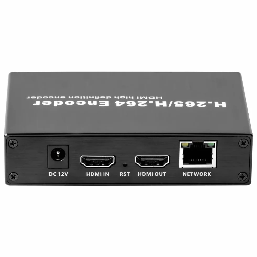 EXVIST H.265 1080P Koder wideo HDMI z wyjściem Loopout, koder HDMI do RTMP z gniazdem kart SD Maks. 128G, DDNS HTTP RTMP RTSP TS UDP dla IPTV Transmisja na żywo do YouTube Facebook Vimeo