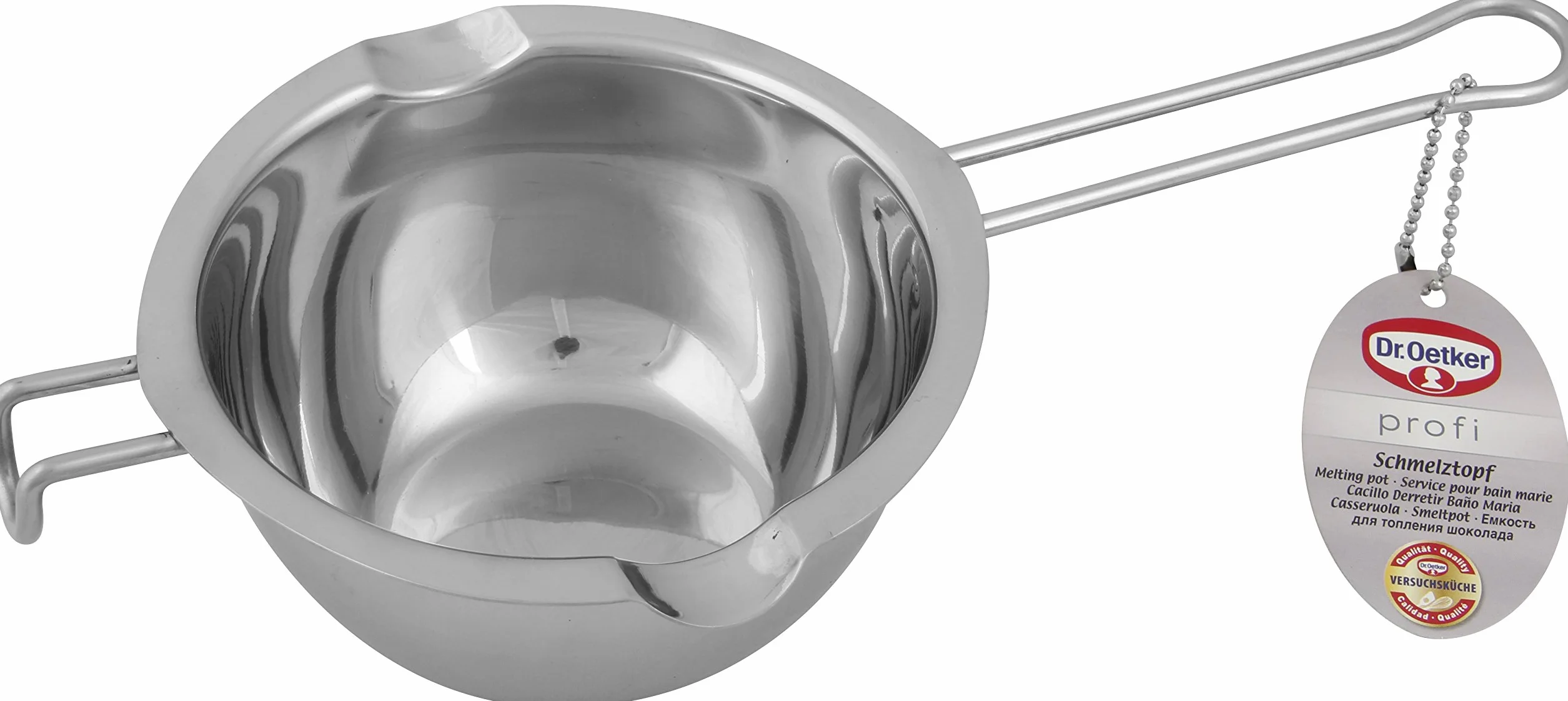 Dr. Oetker Garnek do wytapiania czekolady, pomocnik kuchenny z wysokiej jakości stali szlachetnej 26 cm, 1 sztuka