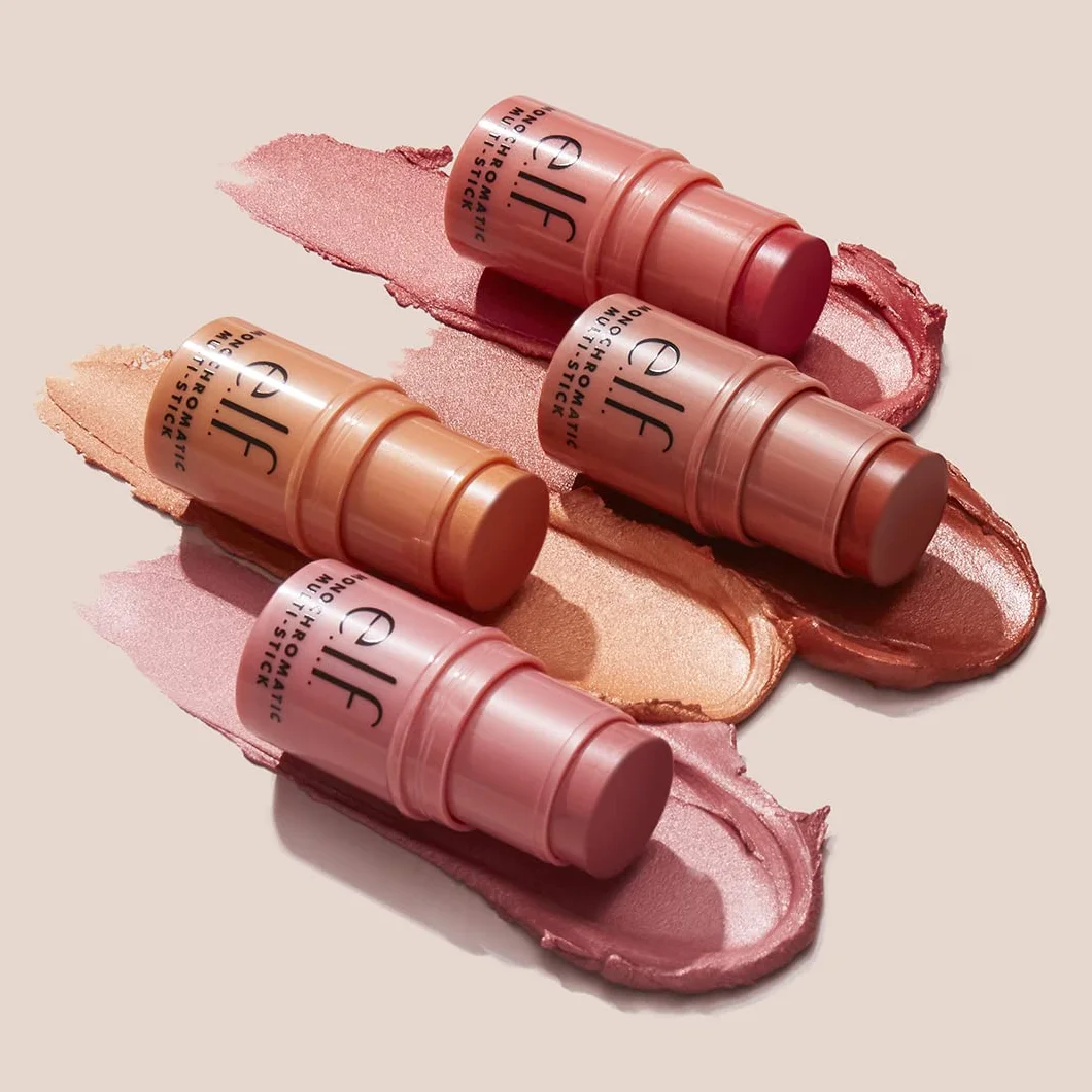 e.l.f. Monochromatic Multi Stick, Luxuriously Creamy & Blendable Colour, For Eyes, Lips & Cheeks, połyskująca guawa, 5 g