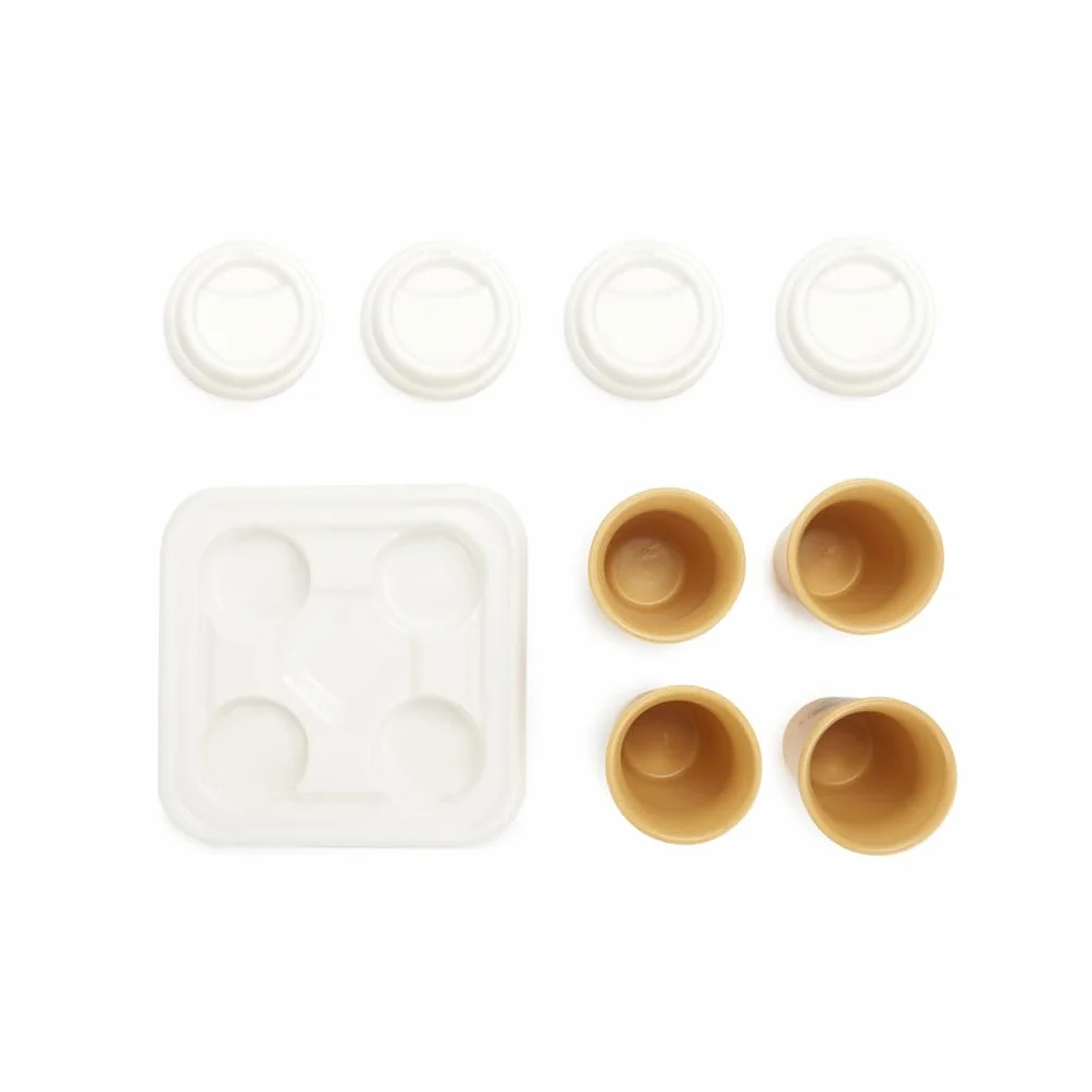 Balvi Filiżanki do kawy Take Away Porcelana 75 ml Brązowy Biały