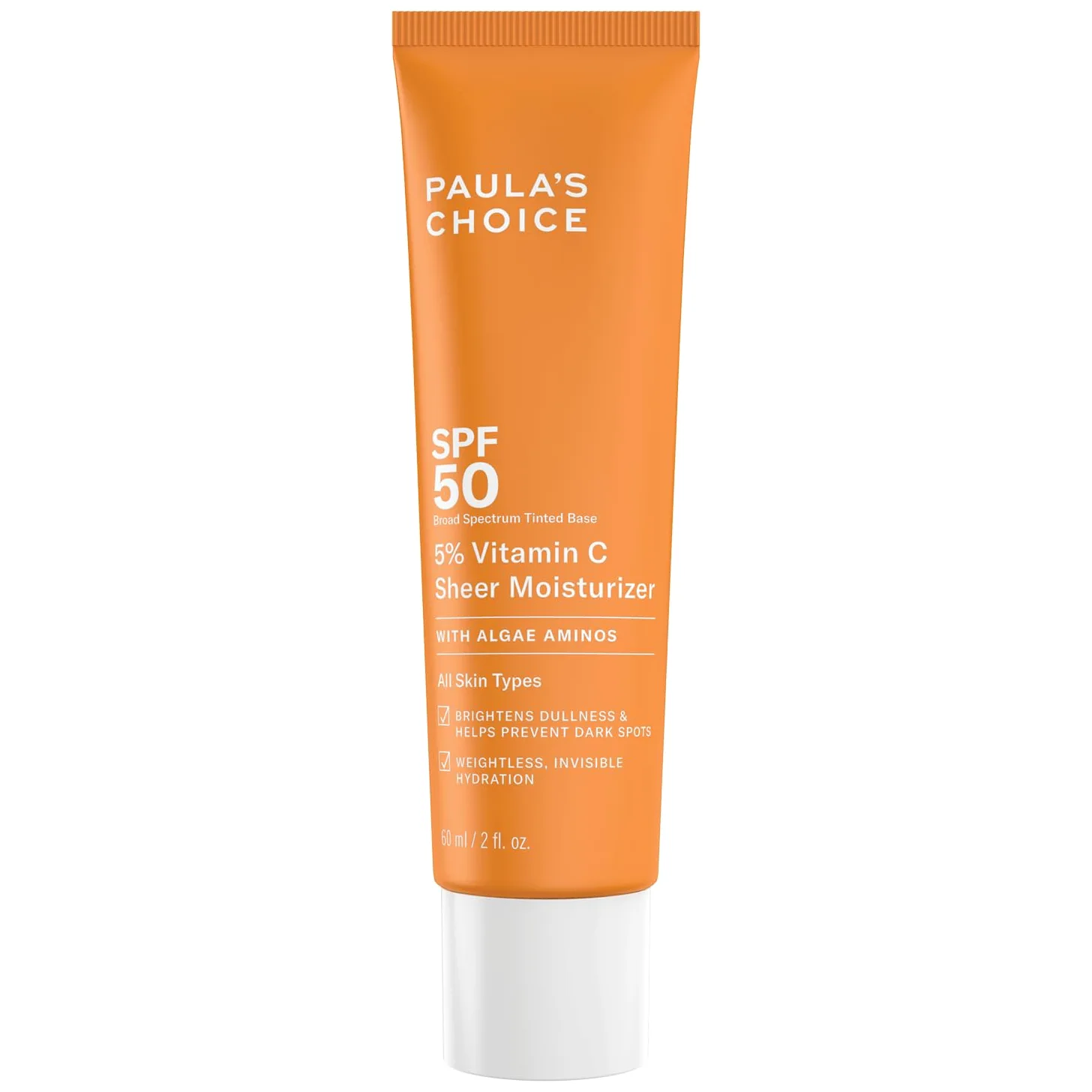 Paula's Choice 5% Witamin C Lotion Nawilżający SPF 50 - Krem Do Twarzy Na Dzień Nawilża i Rozjaśnia Skórę - Wieloaktywna Ochrona Przeciwsłoneczna - z Witaminy C - Wszystkie Rodzaje Skóry - 60 ml