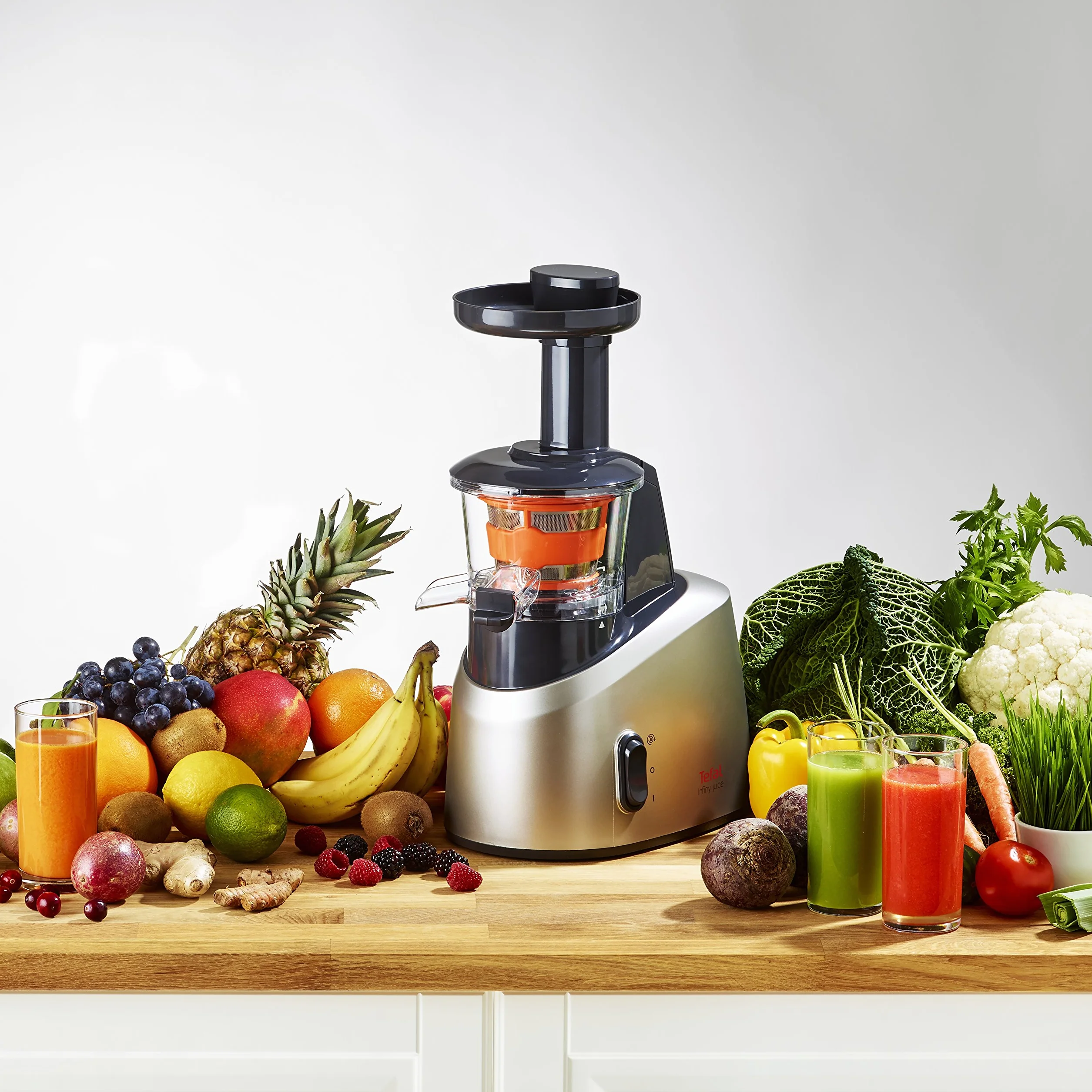 Tefal Infiny Juice ZC255B38 Wyciskarka do Cytrusów 200 W 800 ml Stal Szlachetna Czarny Szary
