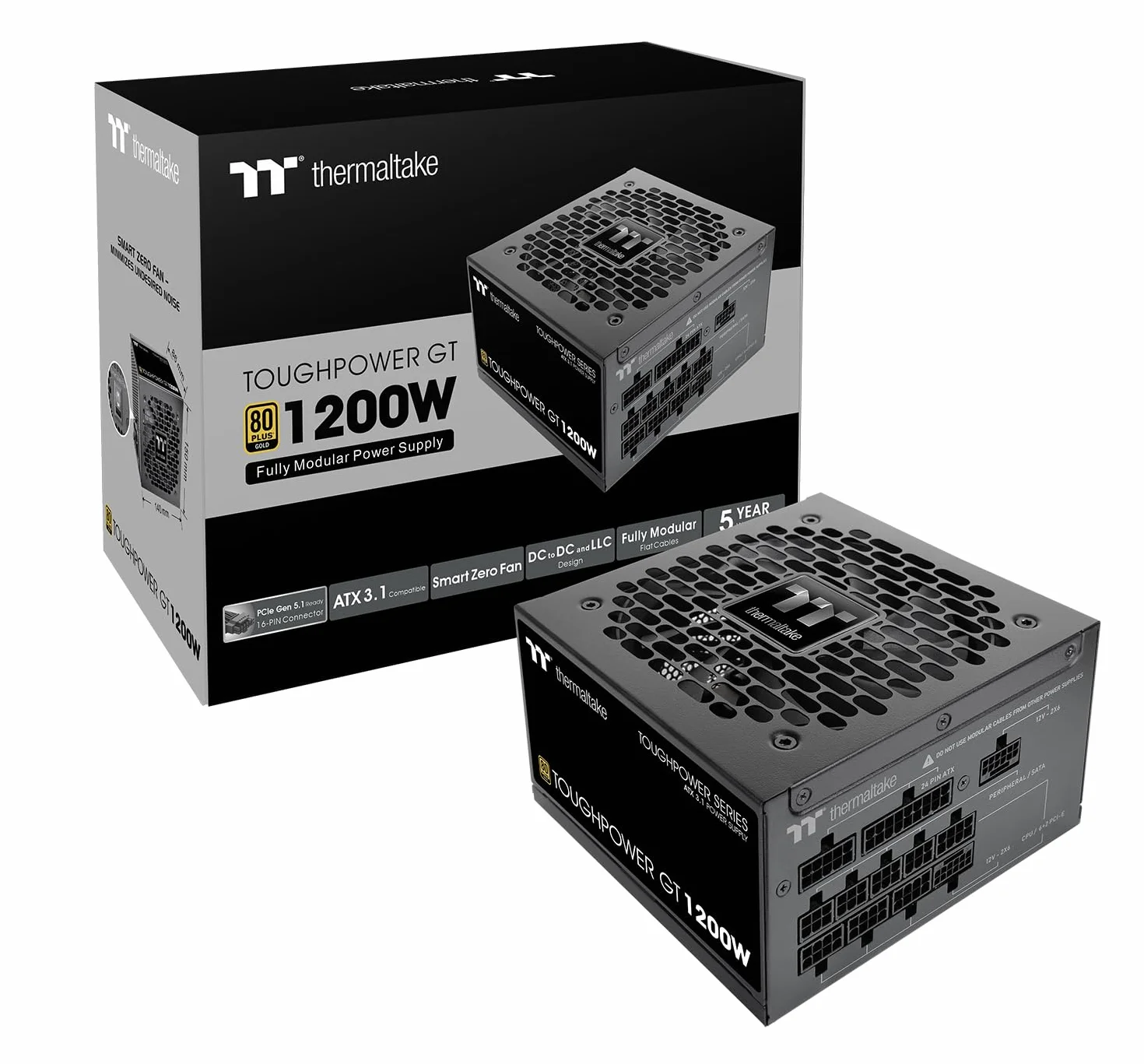 Thermaltake Toughpower GT 1200W | ATX 3.1 | PCIe 5.1 | 80+ GOLD | Modular