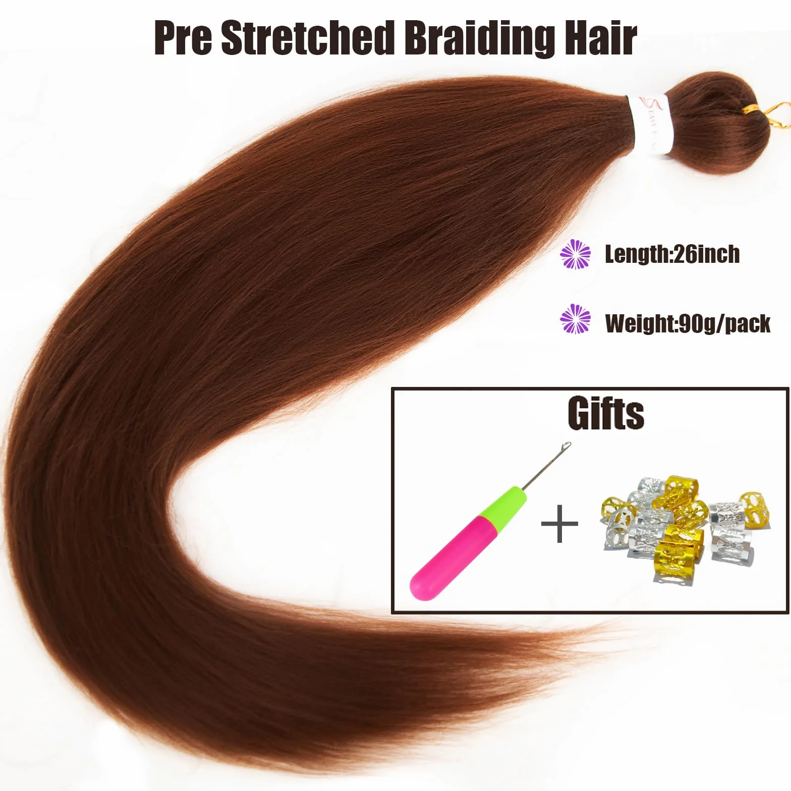 Professional Easy Crochet Braid Hair 66 cm 8 Opakowań Hot Water Setting Soft Synthetic Braiding Extension for Twist Senegalese Crochet Hair