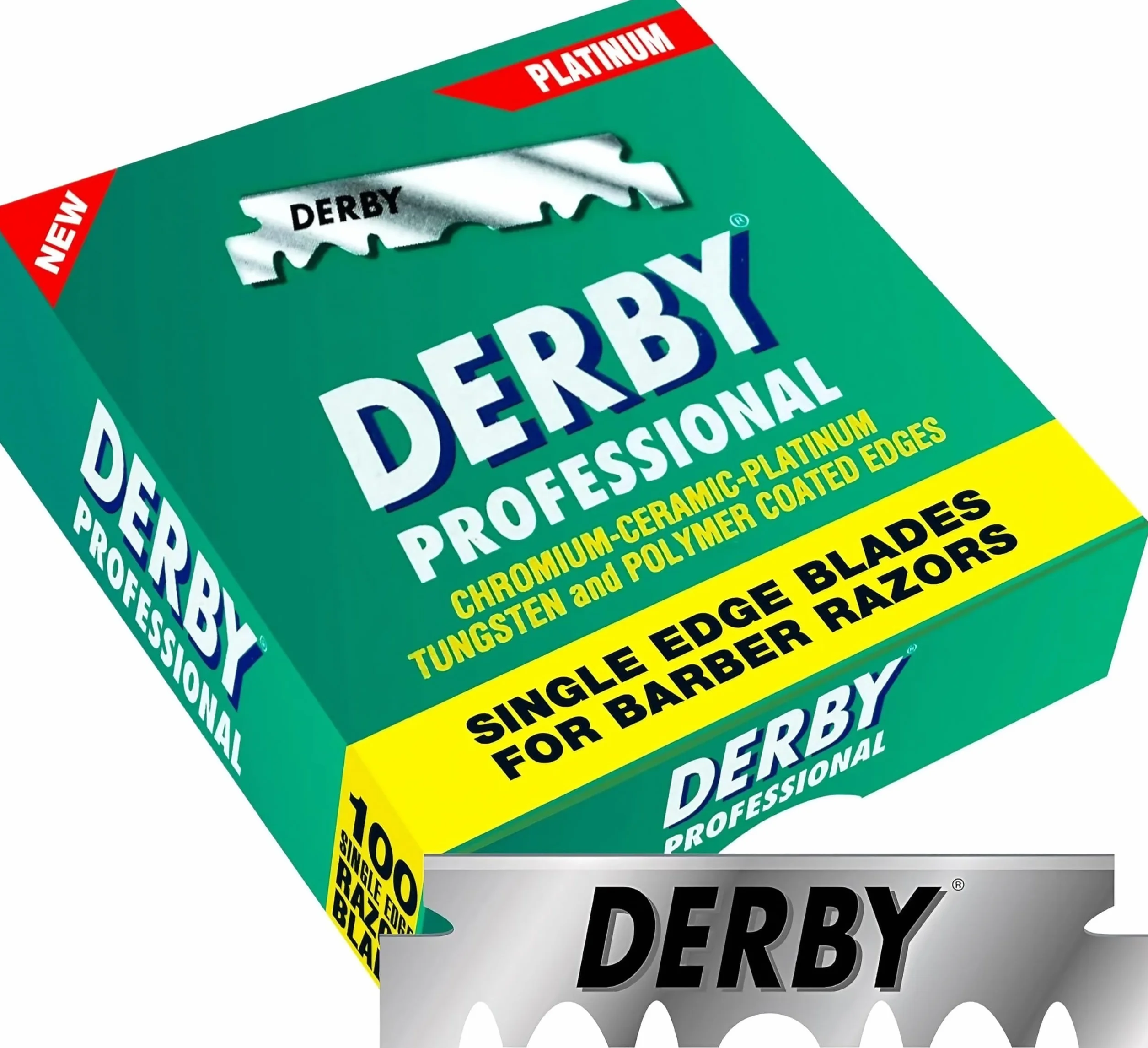 Derby Profesjonalne ostrze do golenia z pojedynczą krawędzią, 100 sztuk