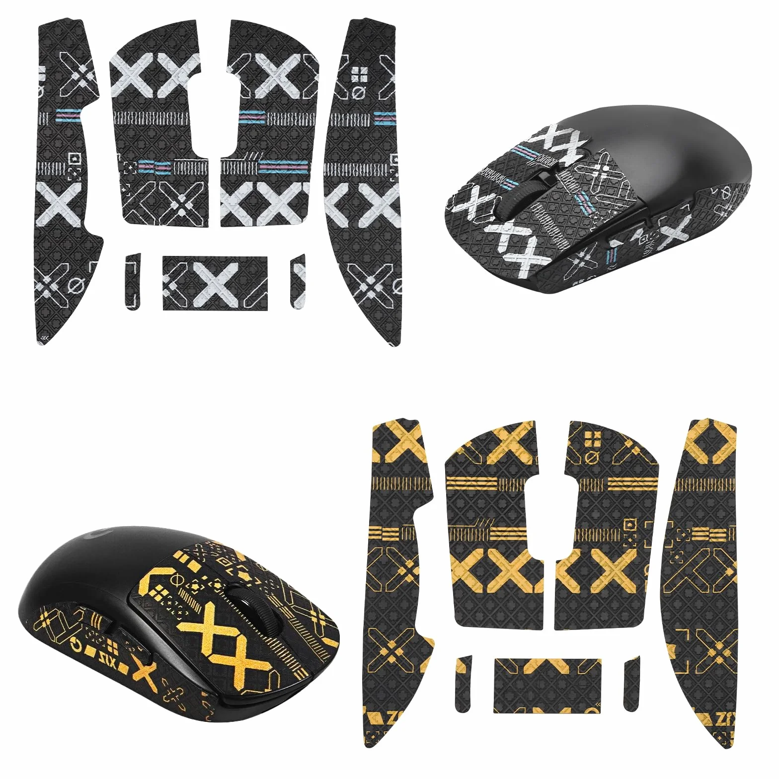 Mouse Grip Tape, akcesoria do myszy dla graczy, taśma pochłaniająca pot, bardzo antypoślizgowa, ultra cienka, samoprzylepna i nie pozostawia śladów, zestaw taśm do Logitech G PRO X Superlight