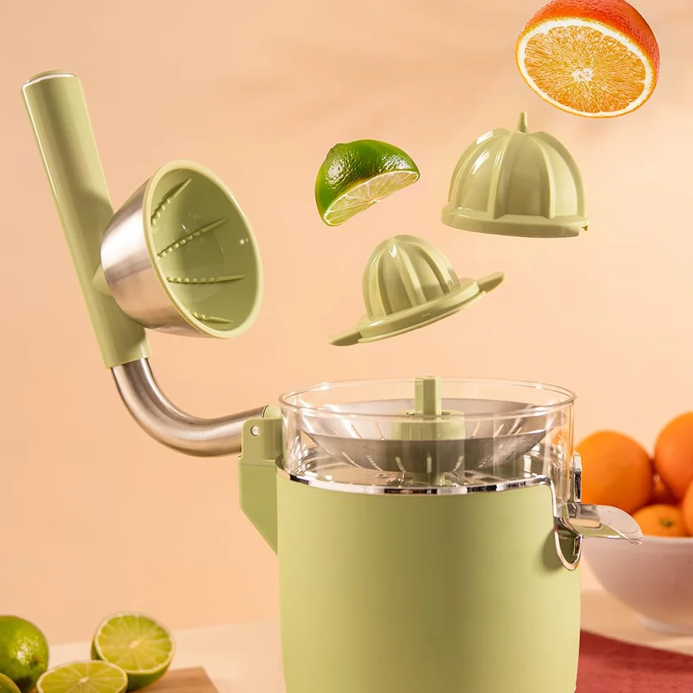 Cecotec Xqueeze RetroJuice 1000 Green Elektryczna wyciskarka do cytrusów 1000 W filtr ze stali nierdzewnej