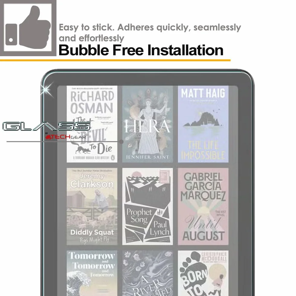 TECHGEAR 2 x ekran ze szkła matowego do 17.8 cm Amazon Kindle Paperwhite/Signature/Kids/Kindle Colorsoft (2024 / 12. generacji) [antyodblaskowy] [matowy] ochraniacz ekranu ze szkła hartowanego