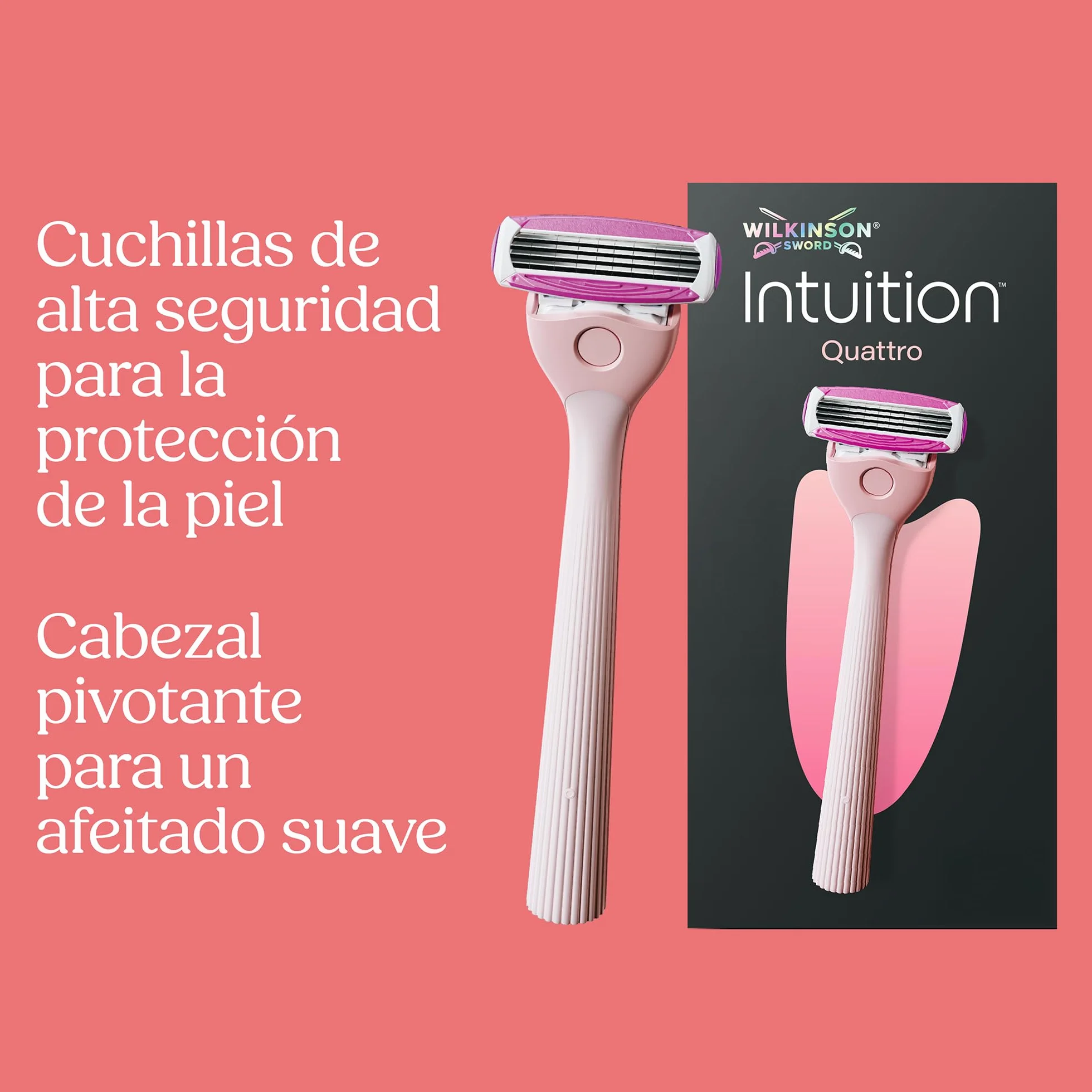 Wilkinson Sword 3865383 Maszynka do Golenia dla Kobiet, 4 Ostrza, Różowy/Biały