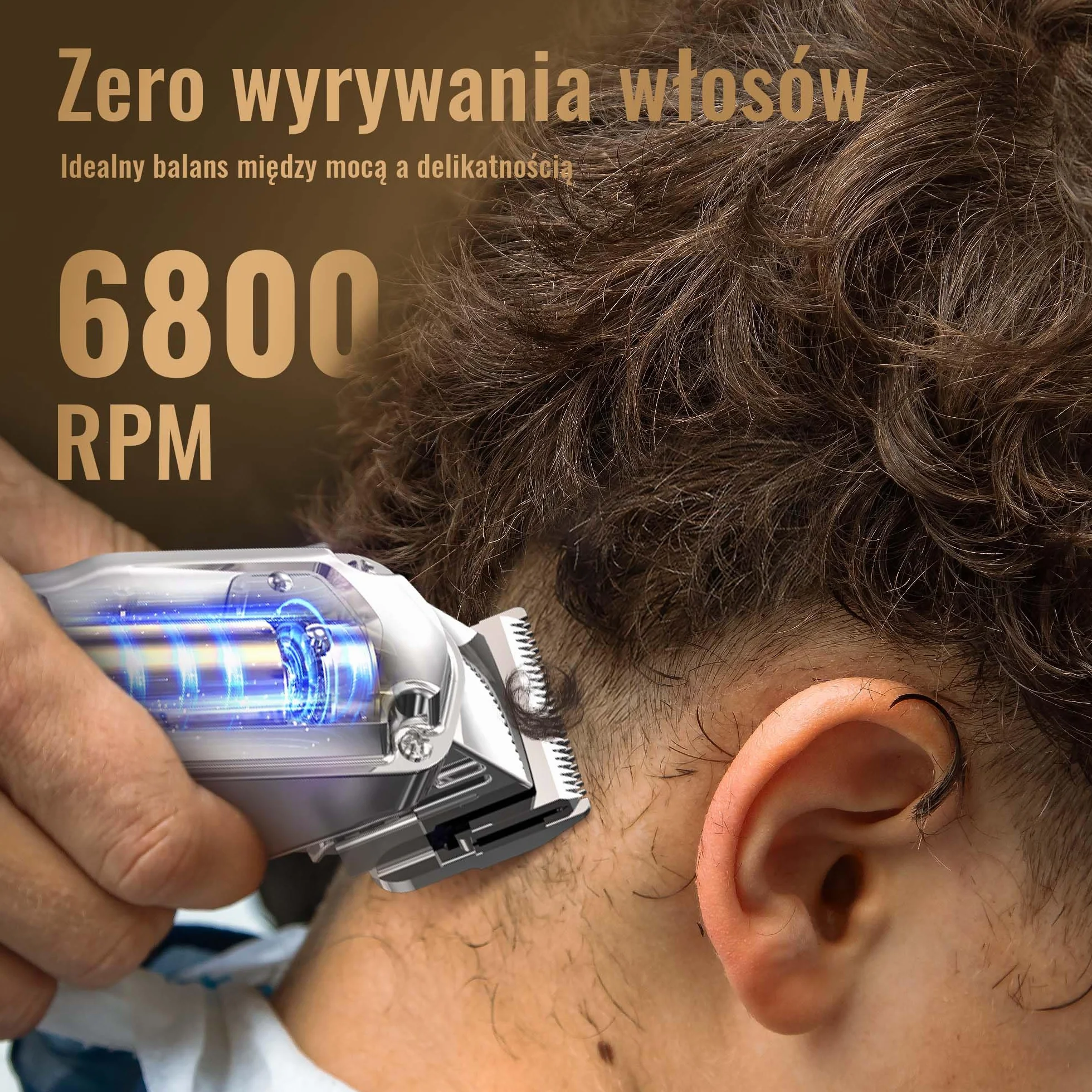 Profesjonalna maszynka do włos dla mężczyzn i T-blade, trymer do brody, elektryczna maszynka do włosów, zestaw do pielęgnacji IPX7 wodoodporny akumulator