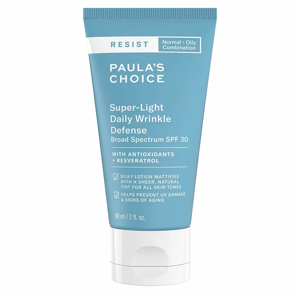 Paula's Choice RESIST Przeciwstarzeniowe Krem Nawilżający SPF 30 - Lekko Barwiony Matowanie Krem na Dzień - Mineralna Ochrona Słońcem z Tlenek Cynku - Skóra Mieszana i Tłusta - 60 ml